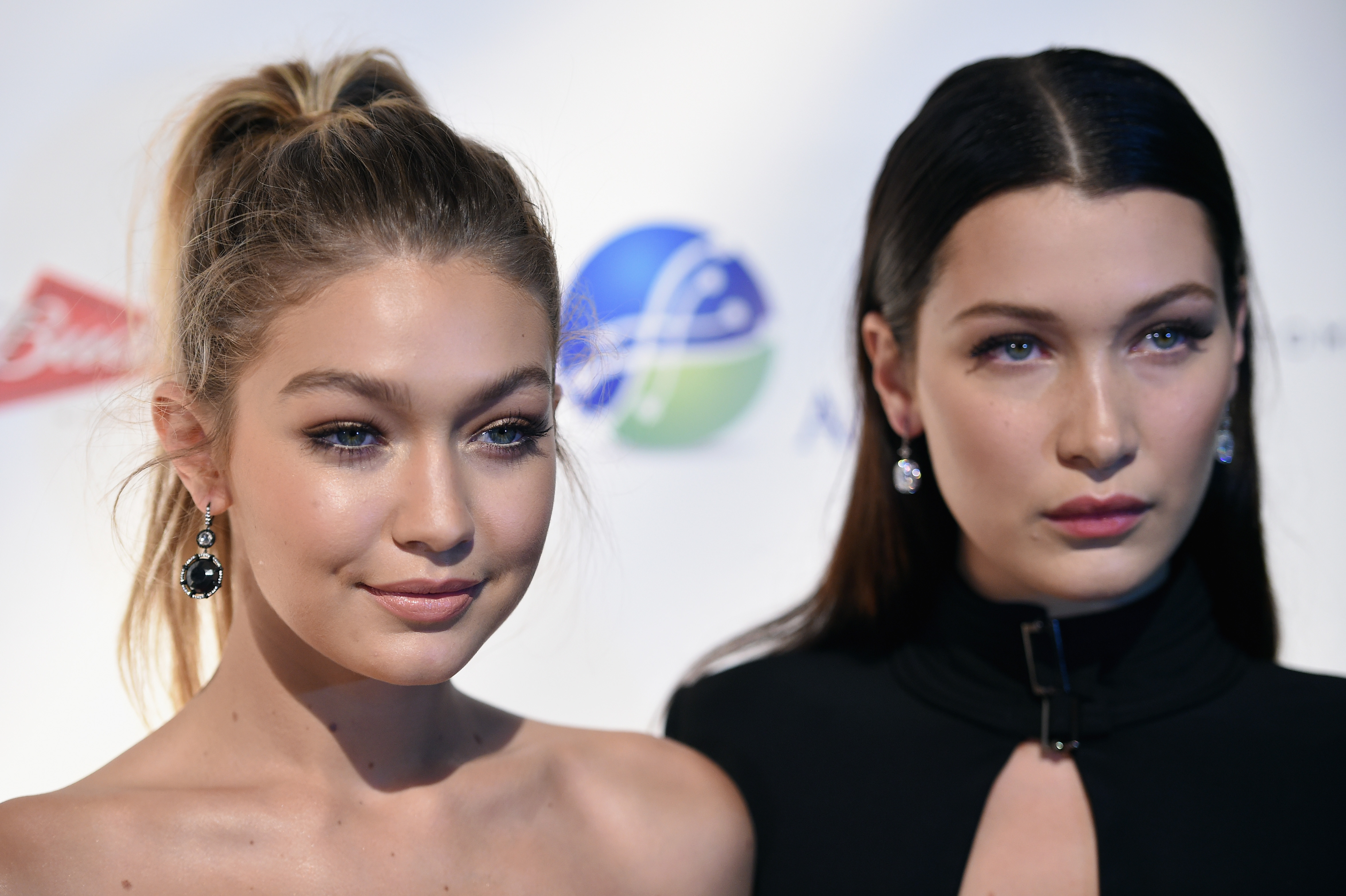 NEW YORK, NY - OCTOBER 08:  Gigi Hadid (L) and Bella Hadid attend the Global Lyme Alliance 