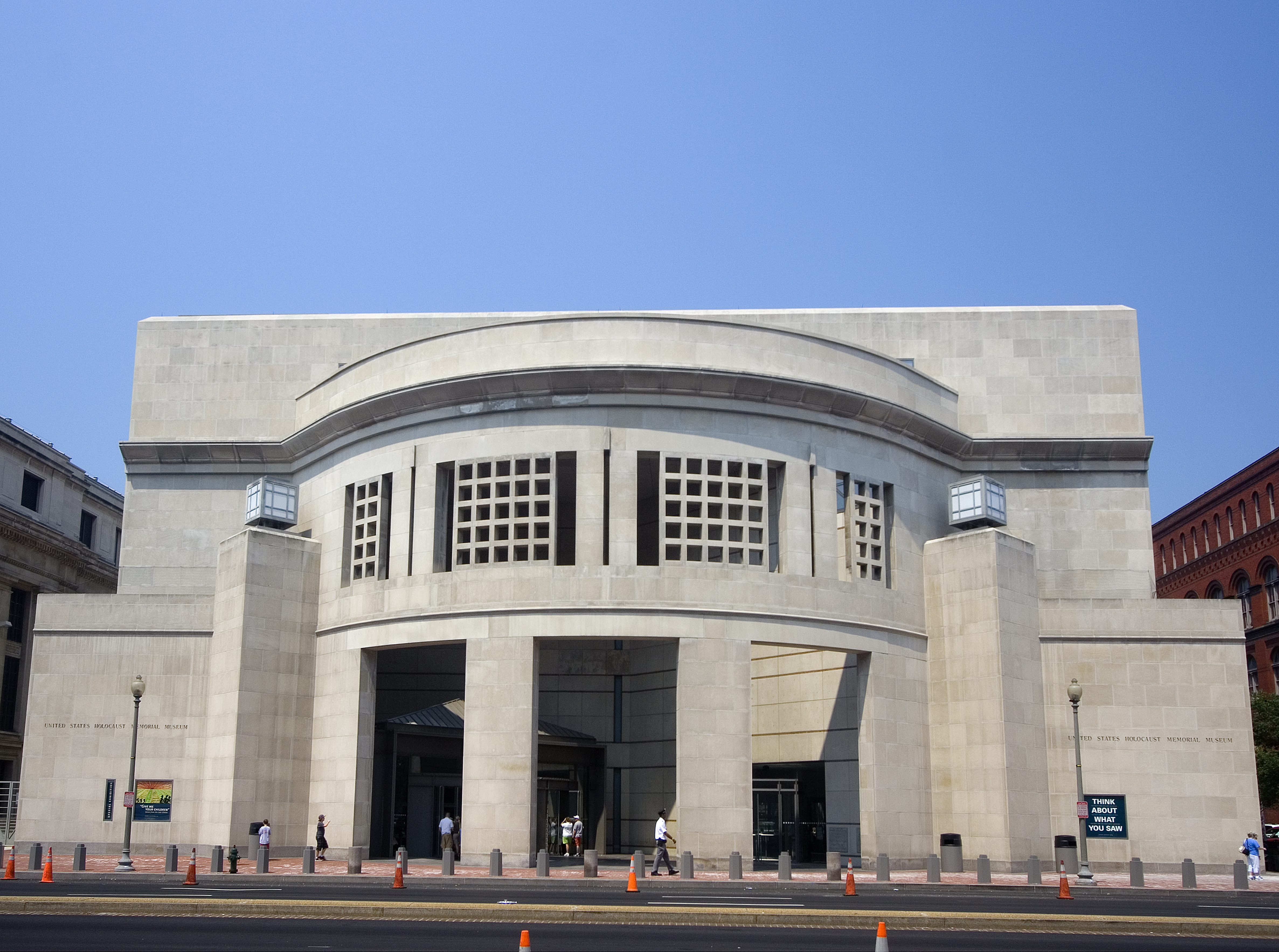 USA, Washington DC, US Holocaust Memorial Museum, facade
