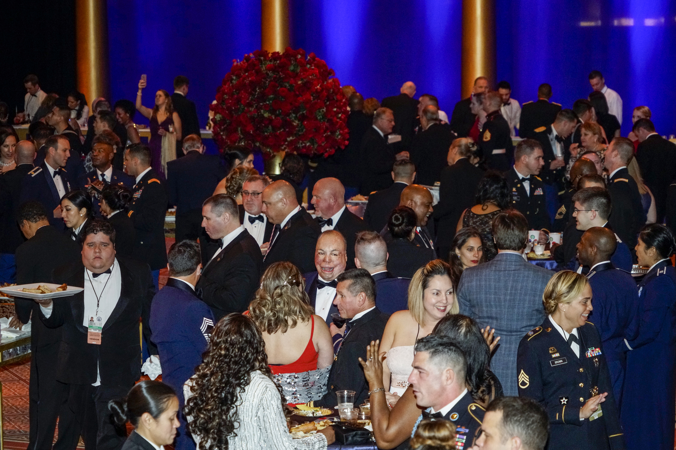 2017. Washington DC. USA.  The Presidential Inaugural Salute to our Armed Services Ball at the National Building Museum after the inauguration of Donald Trump as 45th President of the United States of America.