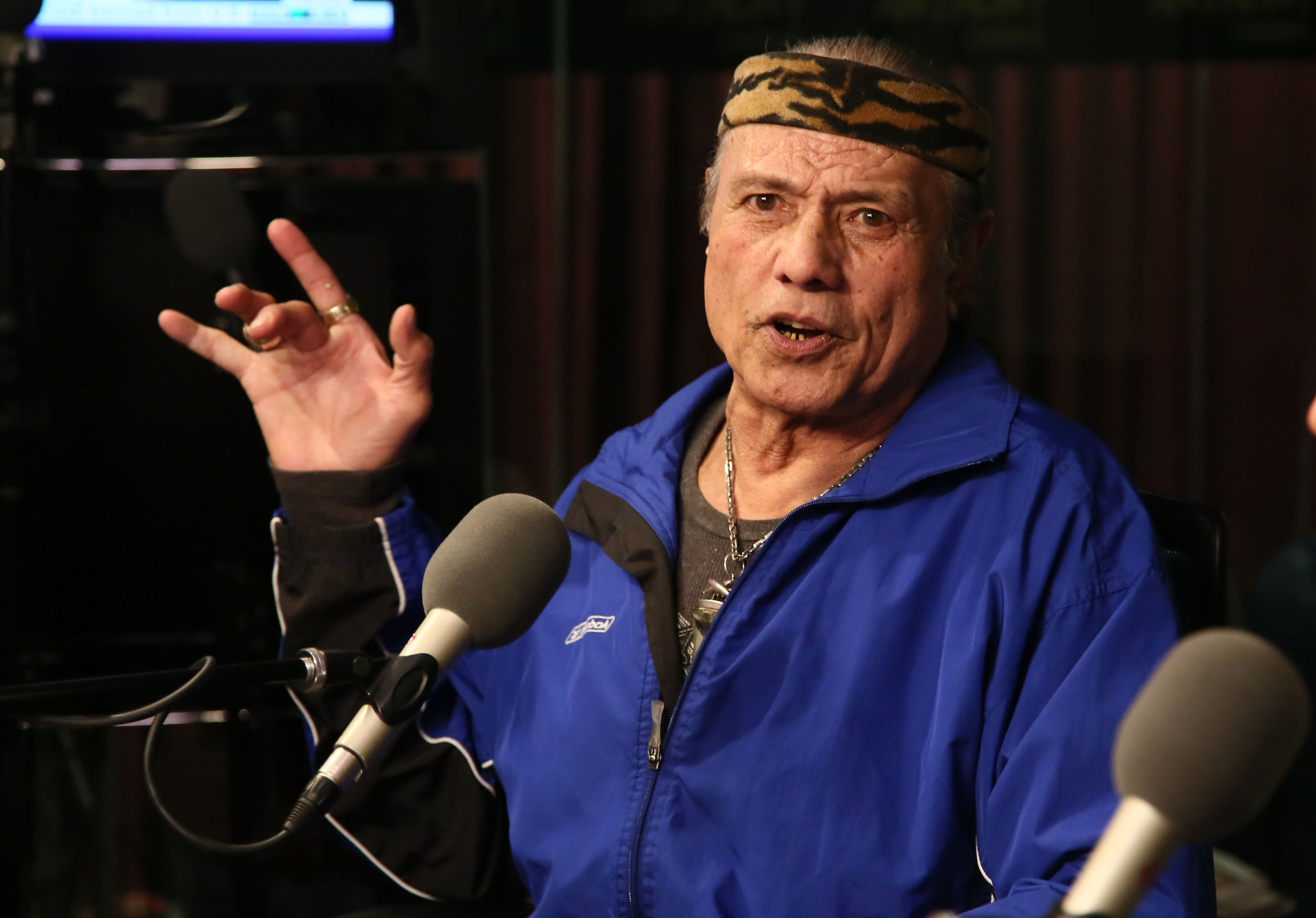Jimmy "Superfly" Snuka visits "The Opie &amp; Anthony Show" at SiriusXM studios on January 9, 2013 in New York City. (Astrid Stawiarz&mdash;Getty Images)