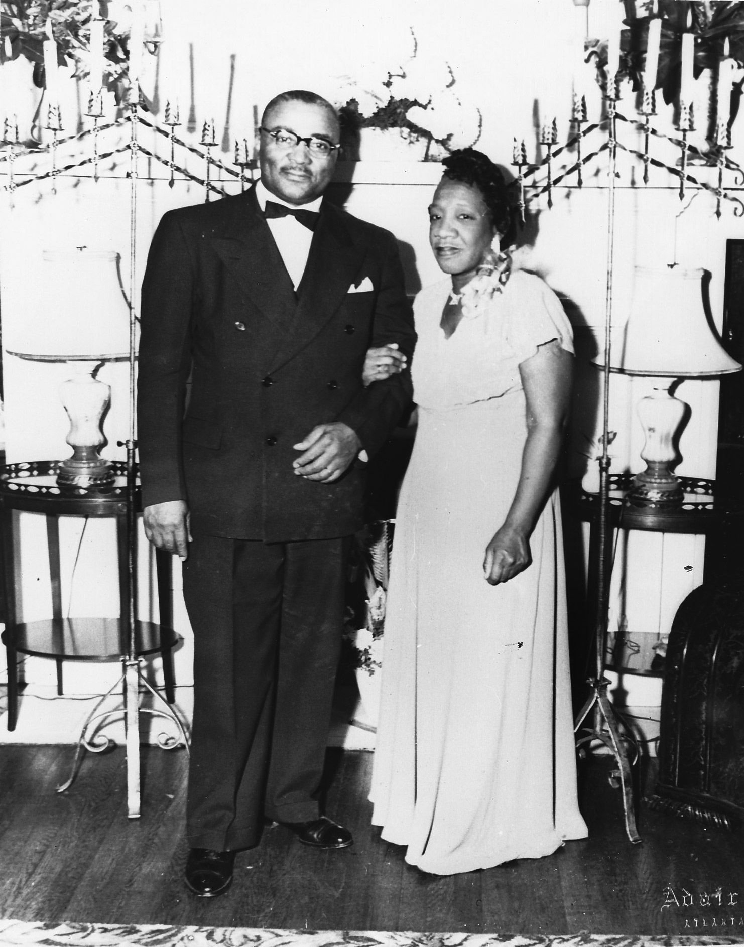 Martin Luther King, Sr., and his wife, Alberta “Bunch” Williams King. King, Sr., gave her the nickname upon her return from college, shortening “bunch-of-goodness” to just “Bunch.” They were married in 1926.