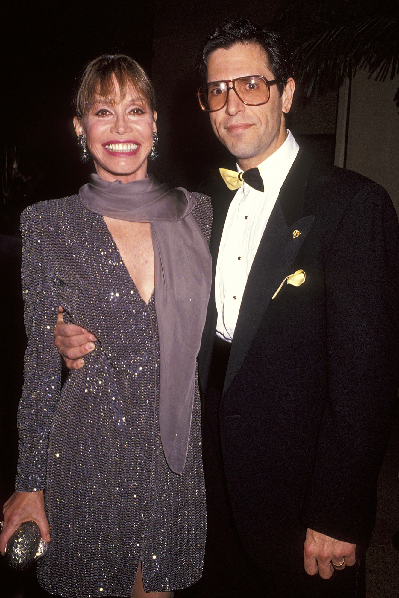 Mary Tyler Moore and husband Dr. Robert Levine, on Oct. 4, 1991 in Beverly Hills, Calif.