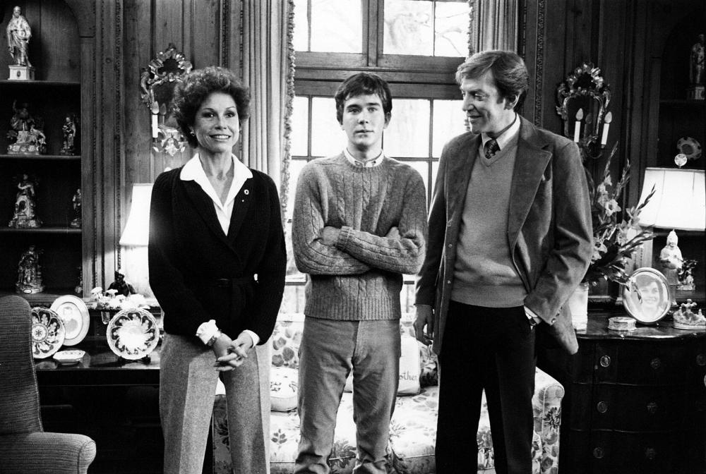 Mary Tyler Moore, with Timothy Hutton and Donald Sutherland in Ordinary People, 1980.