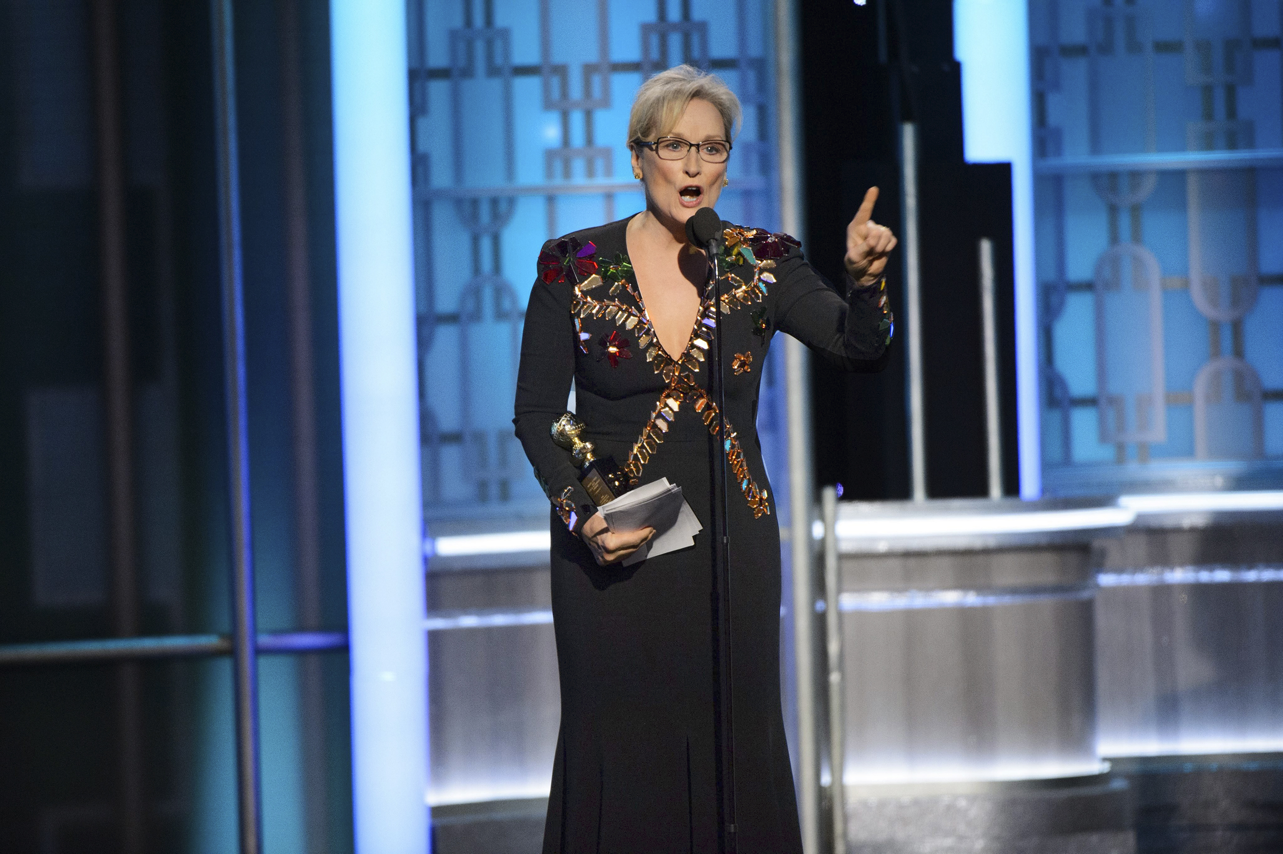 Meryl Streep joined Hollywood’s long line of political dissenters at the Jan. 8 Golden Globes (HFPA/EPA)