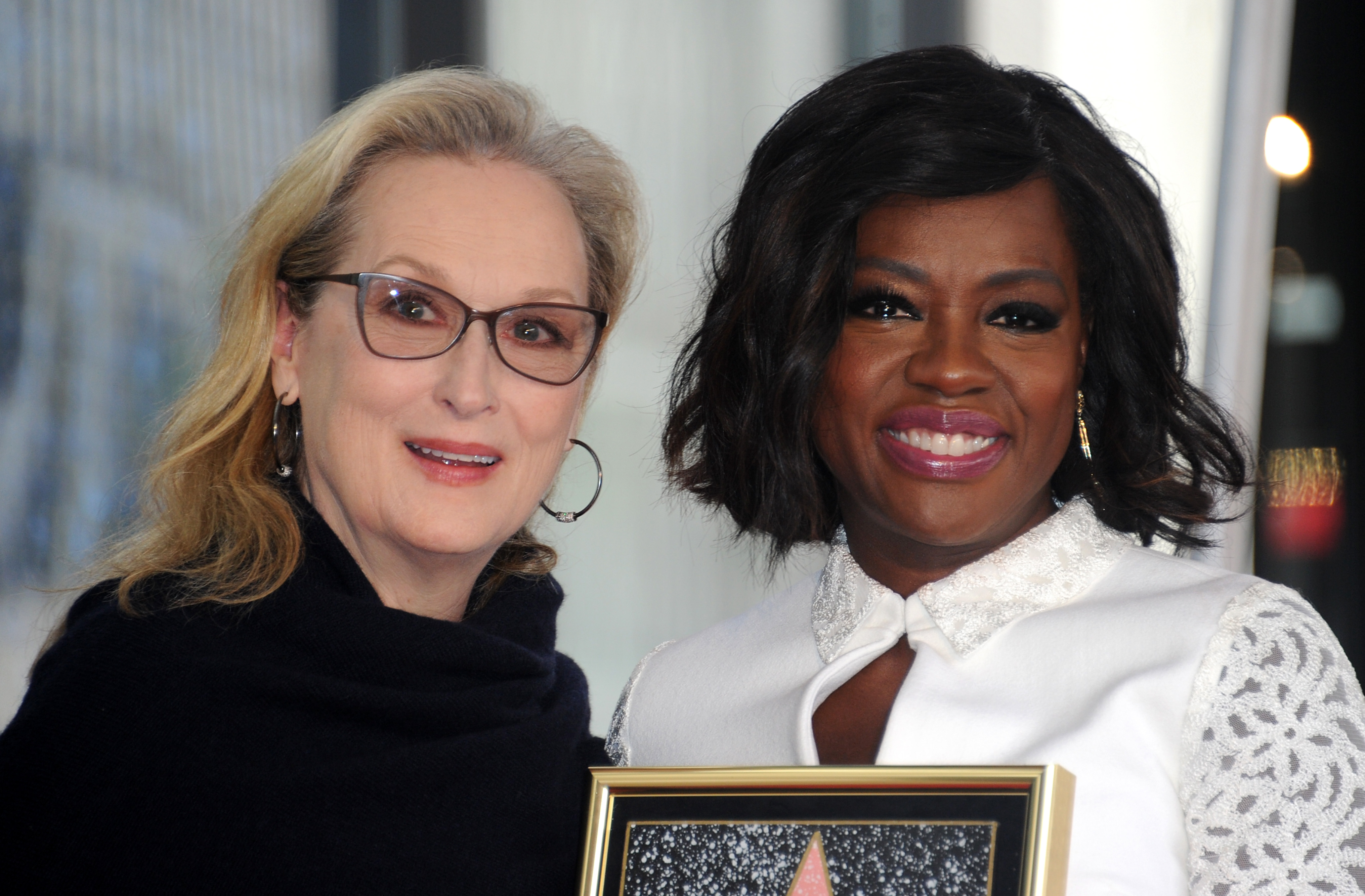 Actress Viola Davis (R) and actress Meryl Streep attend her Star ceremony on the Hollywood Walk of Fame on January 5, 2017 in Hollywood, California  (Photo by Albert L. Ortega/Getty Images) (Albert L. Ortega—Getty Images)