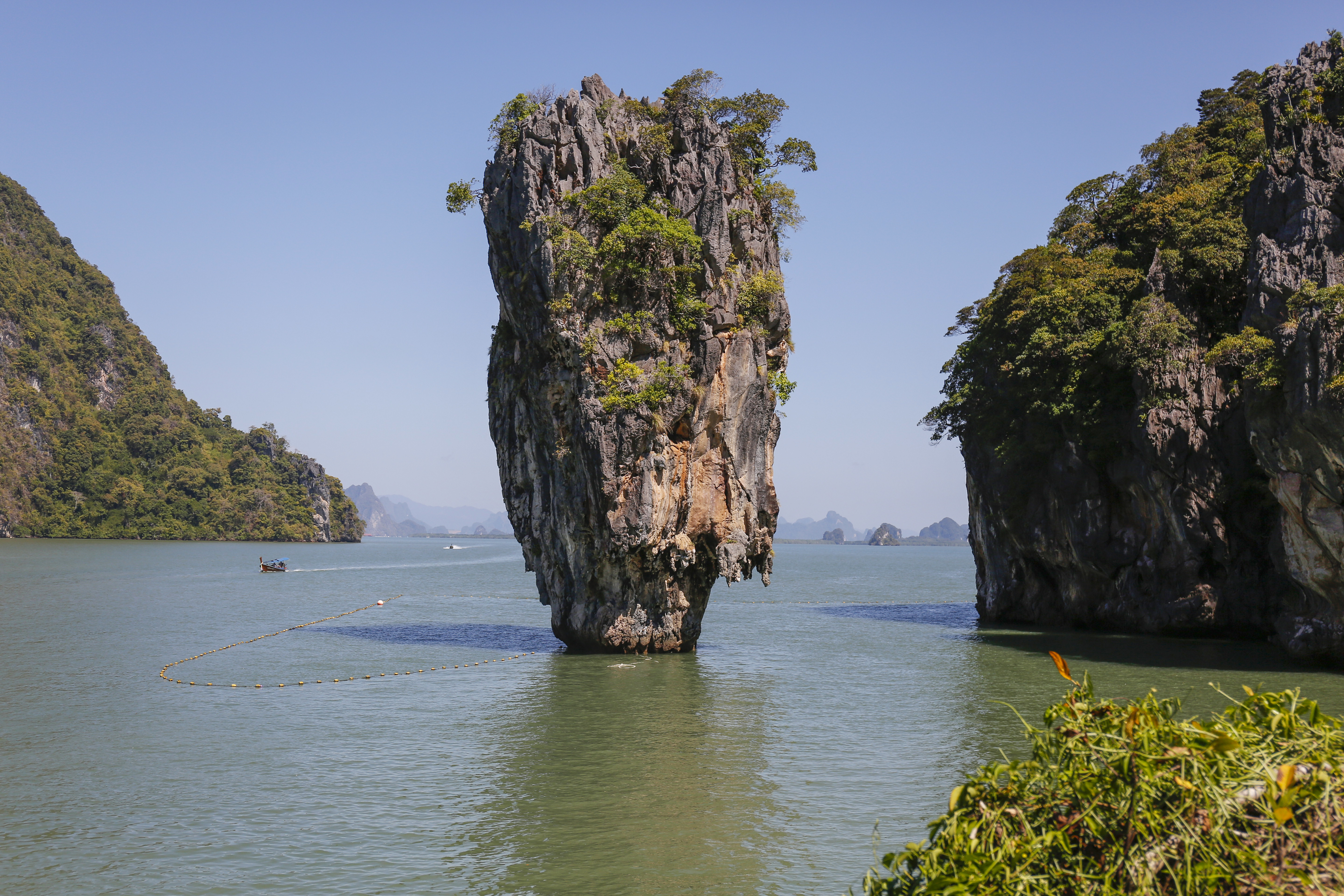 Ko Tapu rock of James Bond Island in Phang Nga National Park on January 09, 2015 in Ao Phang Nga National Park, Thailand.