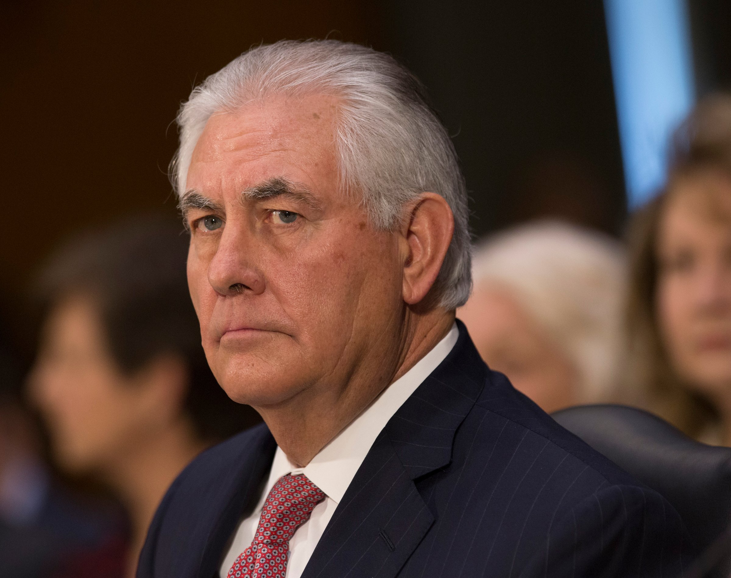 Former ExxonMobil CEO Rex Tillerson appears before the Senate Foreign Relations Committee for his confirmation hearing to be US Secretary of State on Capitol Hill in Washington DC, January 11, 2017.