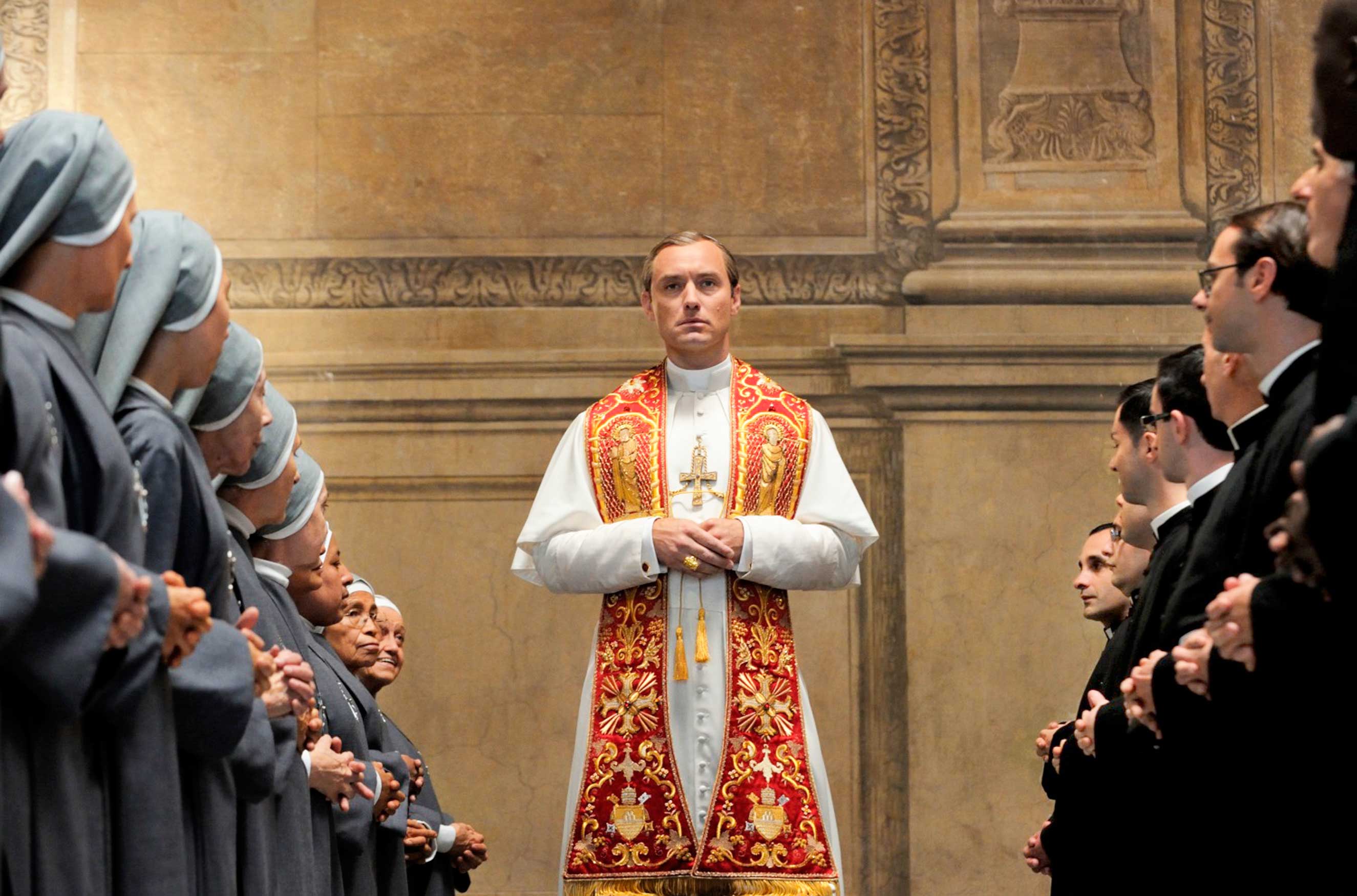 As Pope Pius XIII on HBO’s The Young Pope, Jude Law. (HBO)