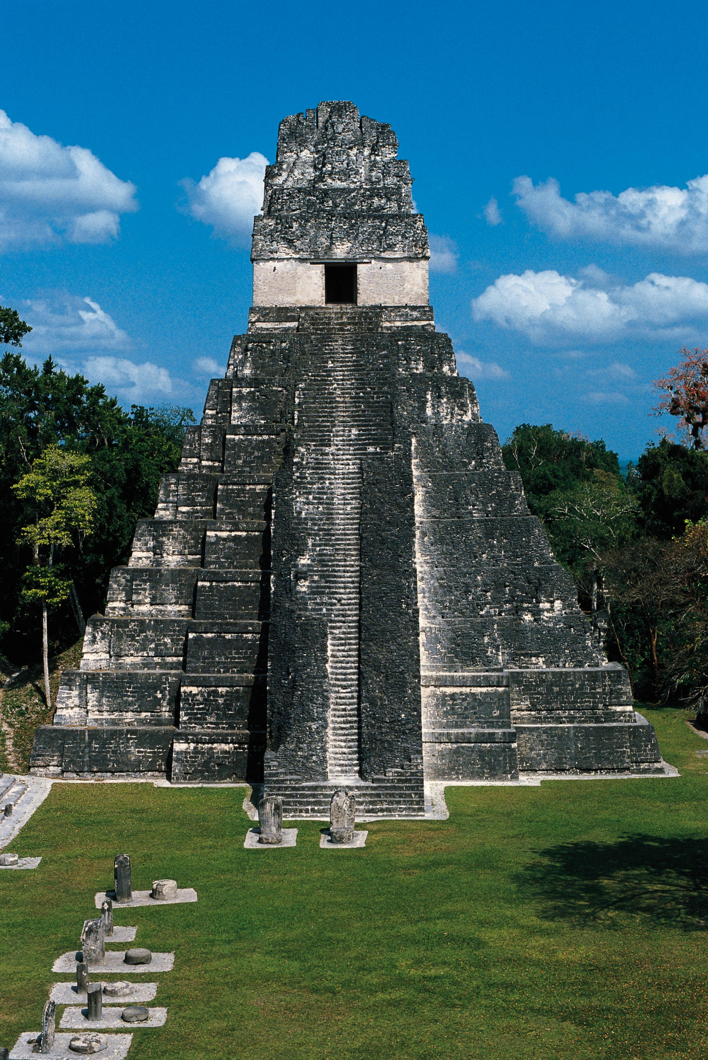 The Temple I, Tikal (UNESCO World Heritage List, 1979), Guatemala. Mayan Civilization, 8th-9th century.