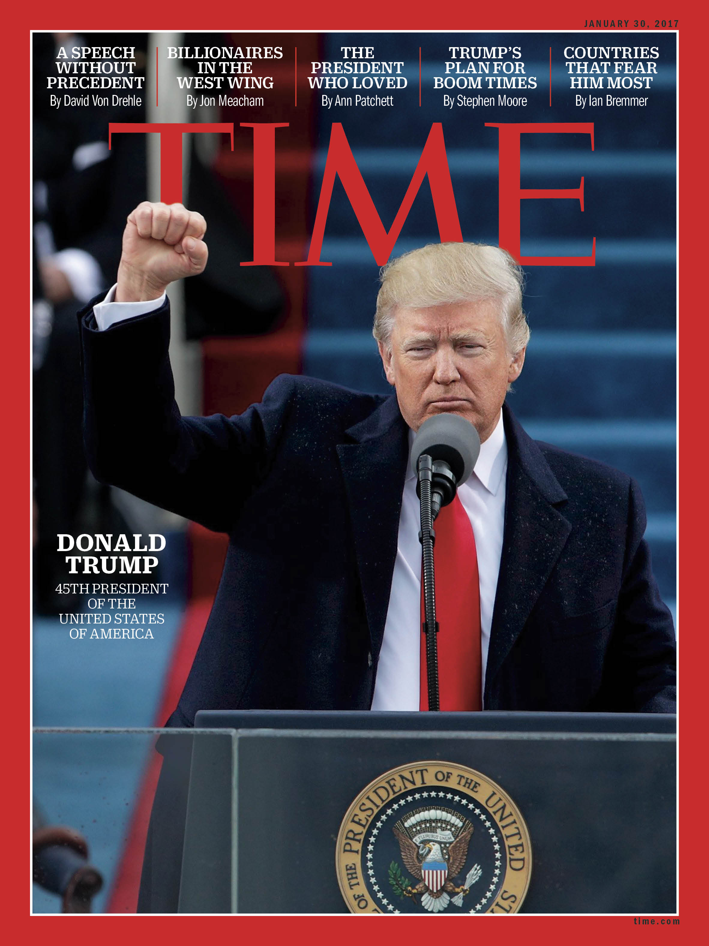 Donald Trump Inauguration Time Magazine Cover