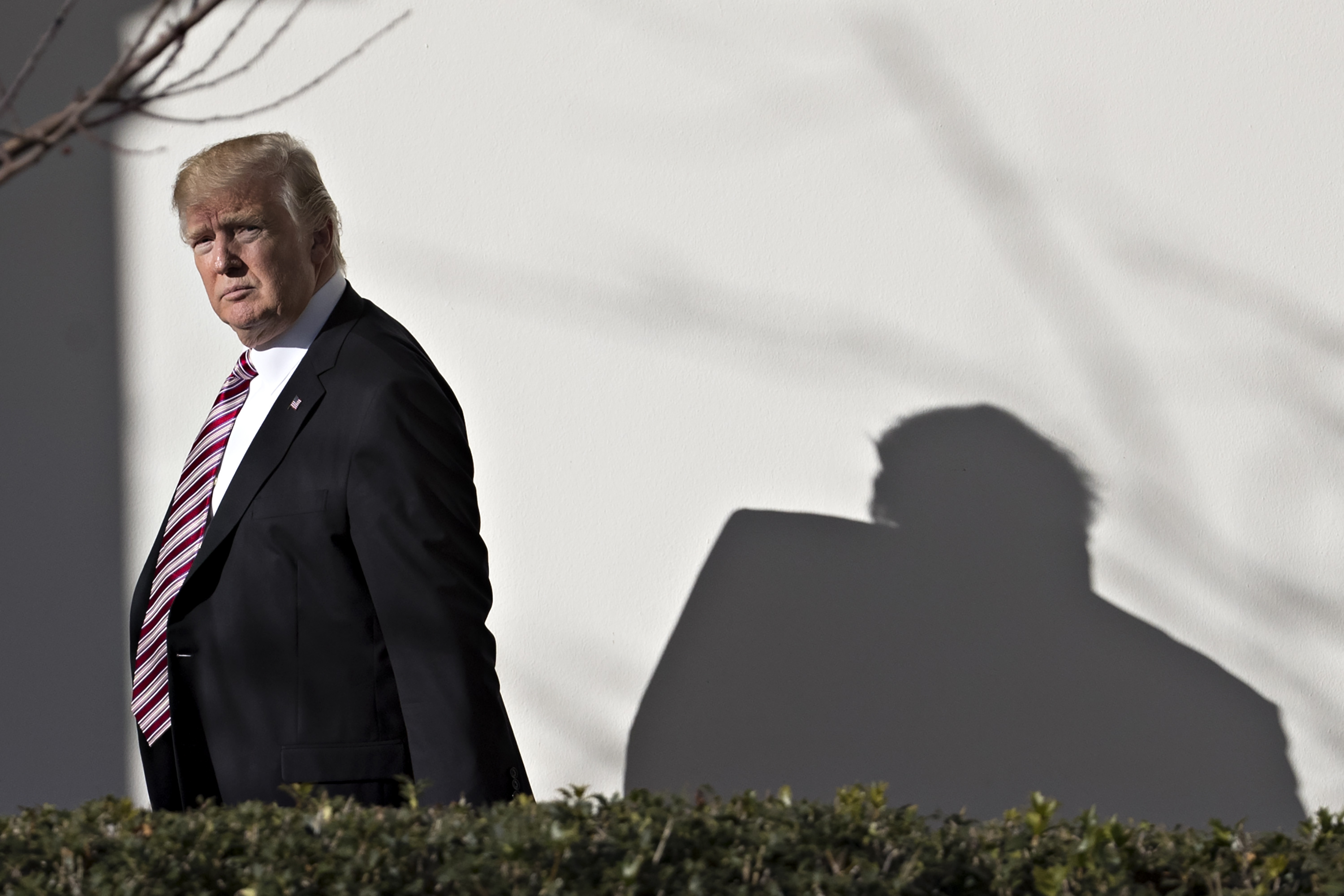 President Trump Arrives On The South Lawn Of The White House After Speaking At GOP Retreat