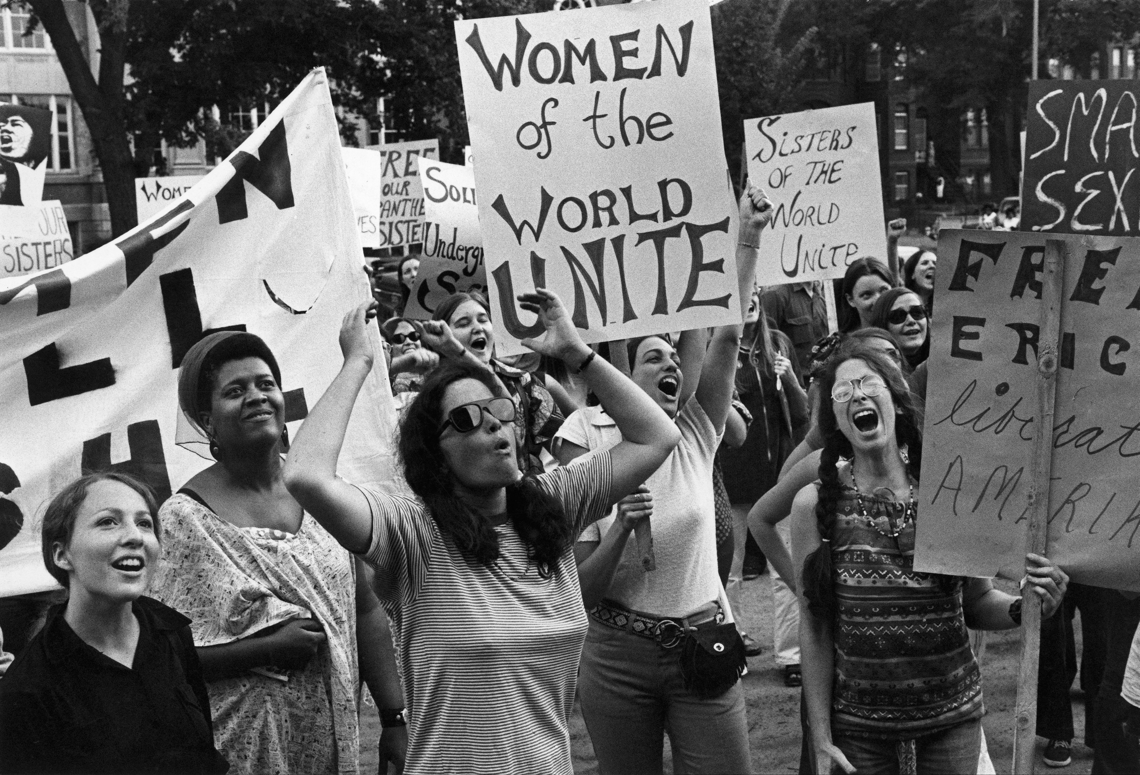 UNITED STATES - AUGUST 26:  Women's liberation movement in Washington, United States on August 26, 1970. (Don Carl STEFFEN—Gamma-Rapho via Getty Images)