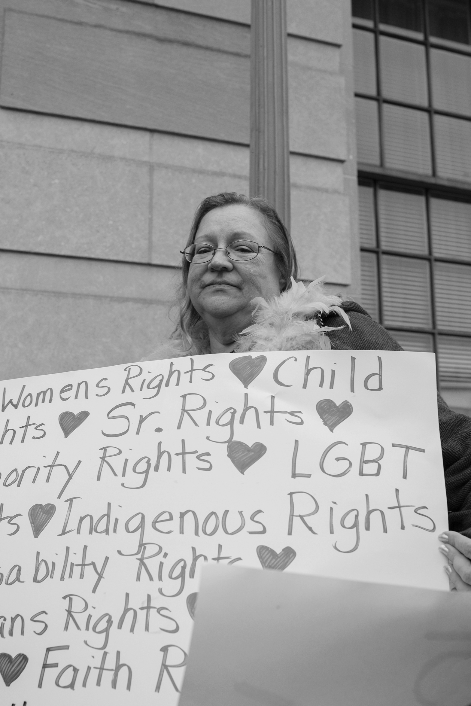 Diane Lawson, Springfield, Va.
                              
                              I’m with my daughter Ryan. Ryan is trans so we are fighting for all kinds of rights. We’re seeing everything slip away lately. And it’s time to do something about it.  Hopefully Mr Trump will understand that he really is supposed to represent us and take care of us. We do want to make it known that we’re not ok with what he’s doing and saying.