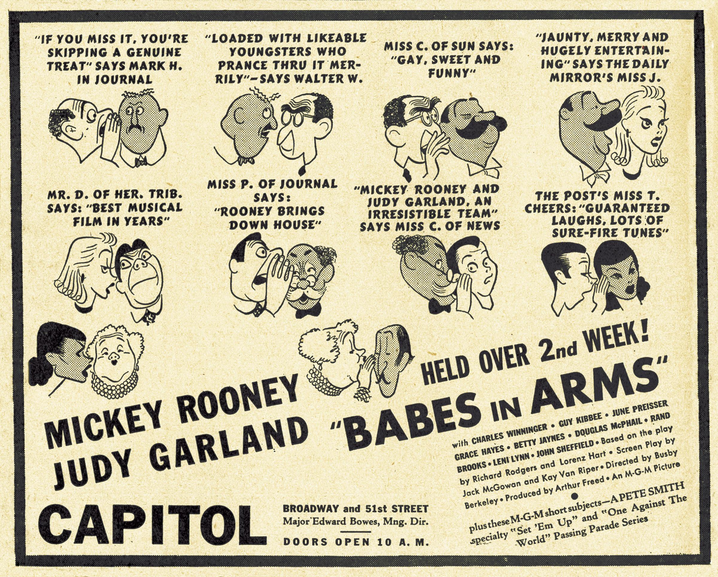 Babes iArms newspaper advertisement, 1939.