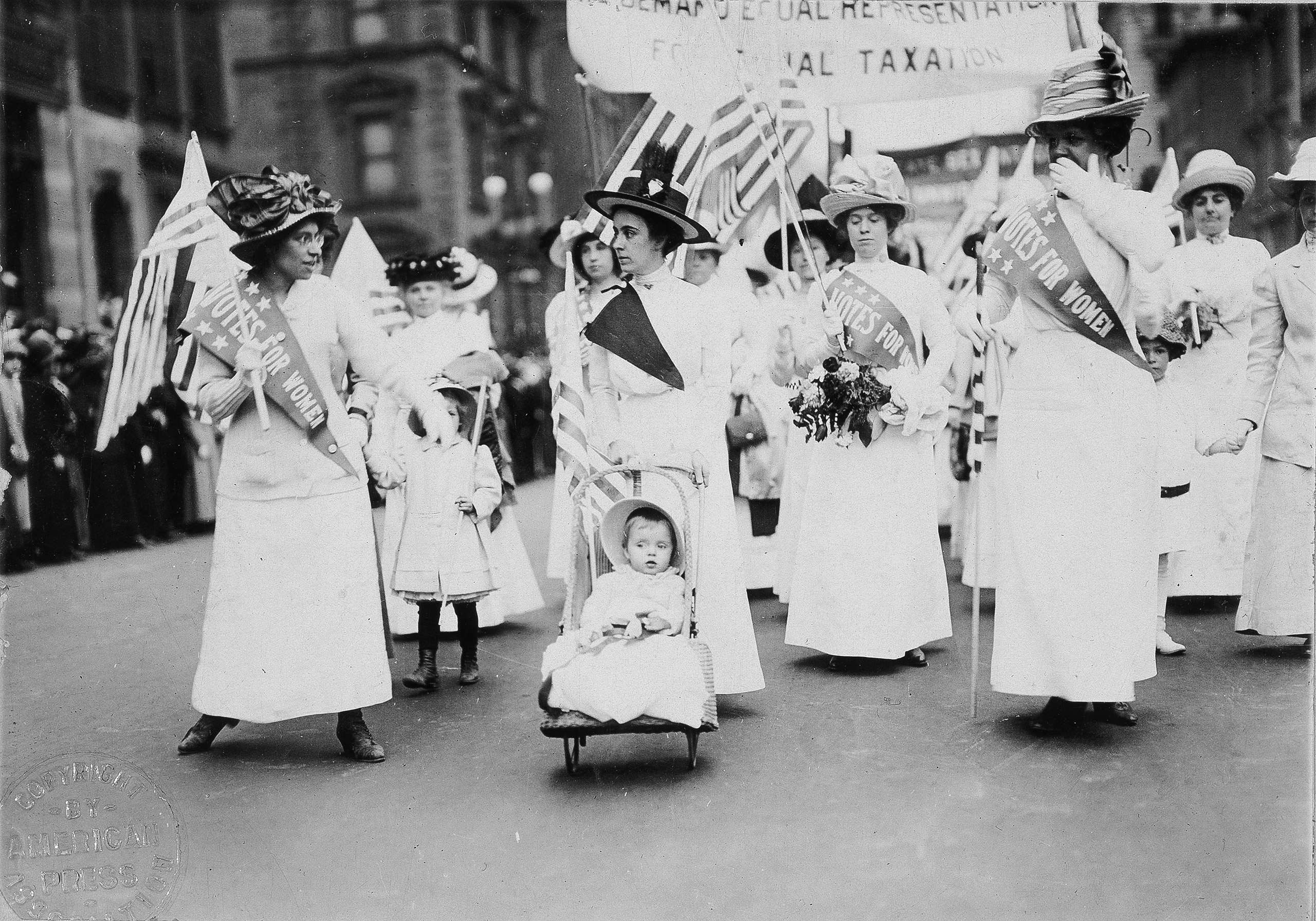 Youngest parader in a New York City suffragist parade, May 1912.