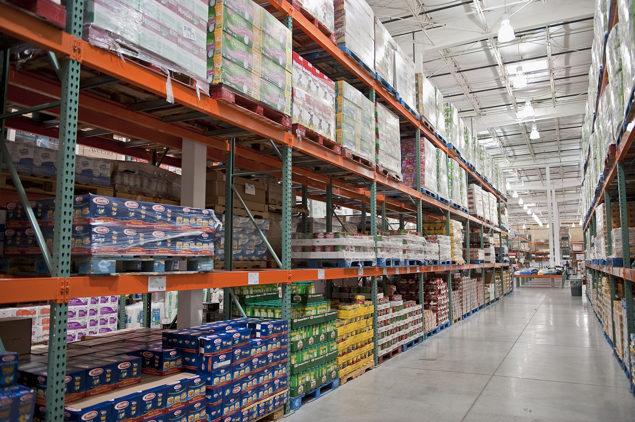 An aisle of products in a Costco store. (Getty Images)