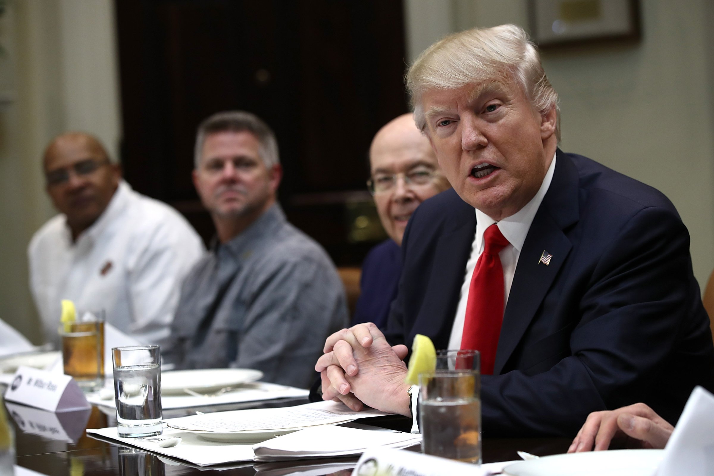 President Trump Has Lunch With Harley Davidson Executives And Union Reps