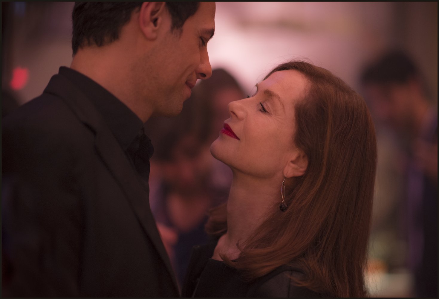 Isabelle Huppert and Laurent Lafitte in Elle (SBS Productions)
