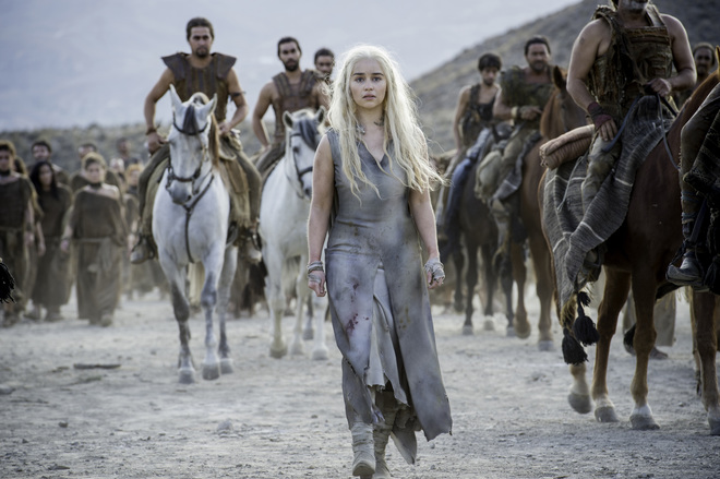 Emilia Clarke as Daenerys Targaryen in Game of Thrones. (Macall B. Polay—Courtesy of HBO)