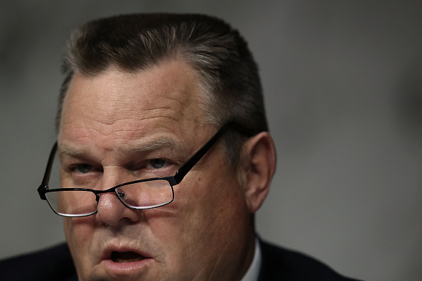 Sen. Jon Tester (D-MT) questions U.S. Federal Reserve Board Chairwoman Janet Yellen during Yellen's testimony before the Senate Banking, Housing and Urban Affairs Committee June 21, 2016 in Washington, DC.