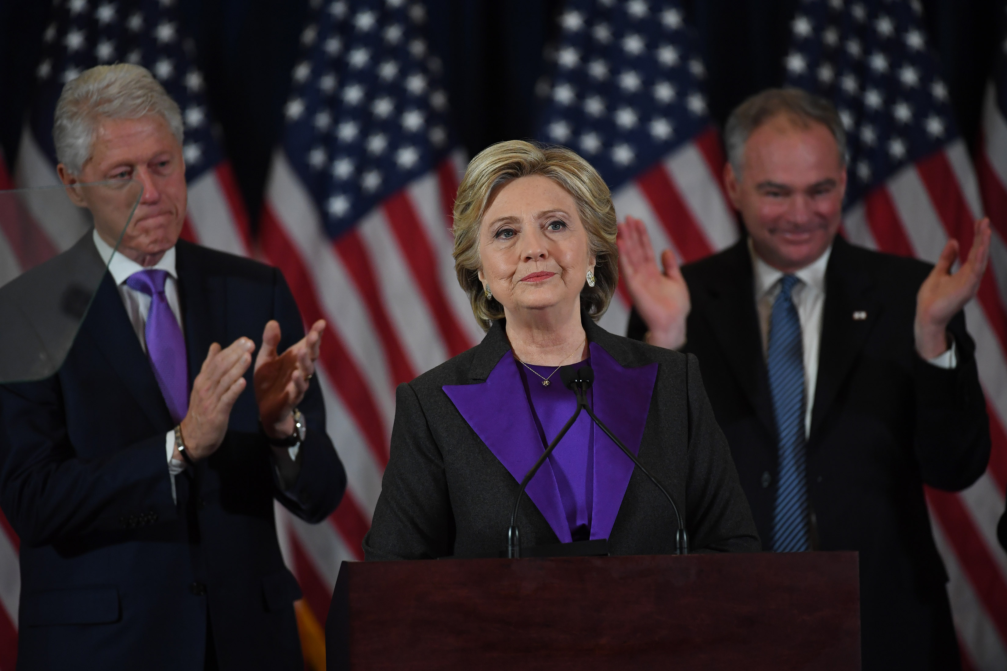 Hillary Clinton speaks during a press conference in New York Cityon Nov. 9, 2016 (Matt McClain—Washington Post/Getty Images)