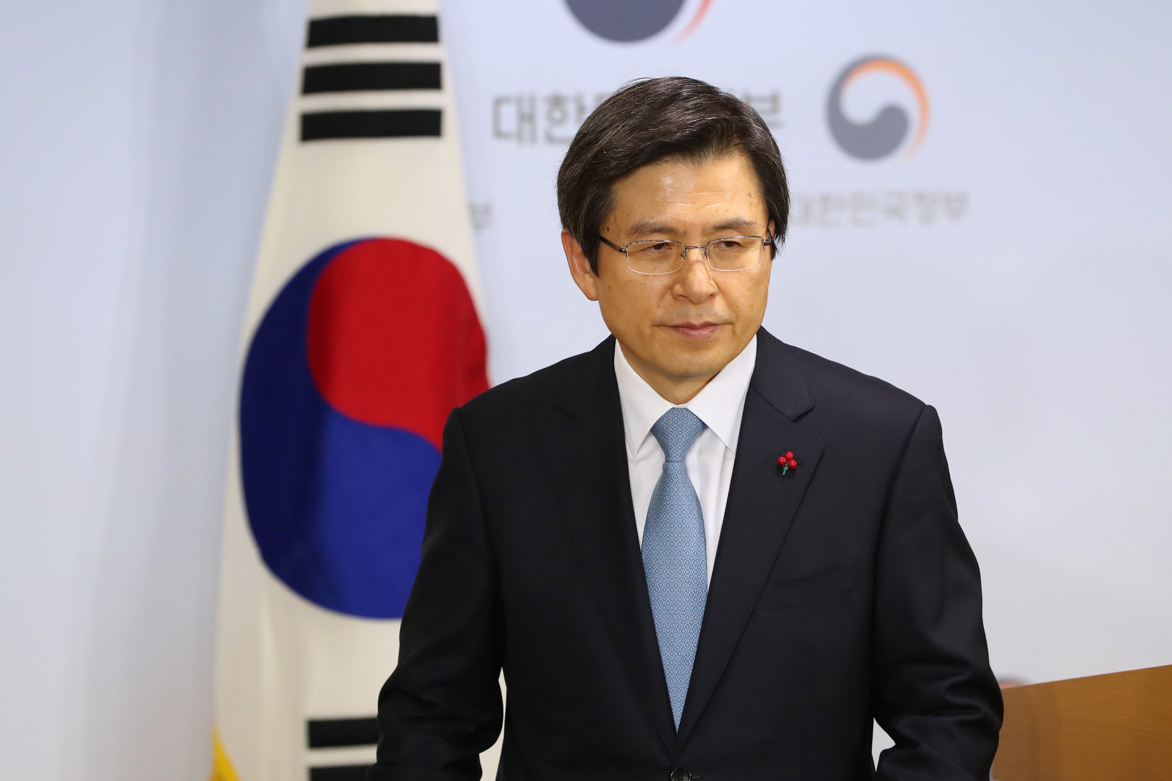 South Korea Prime Minister Hwang Kyo-ahn Speaks At News Conference