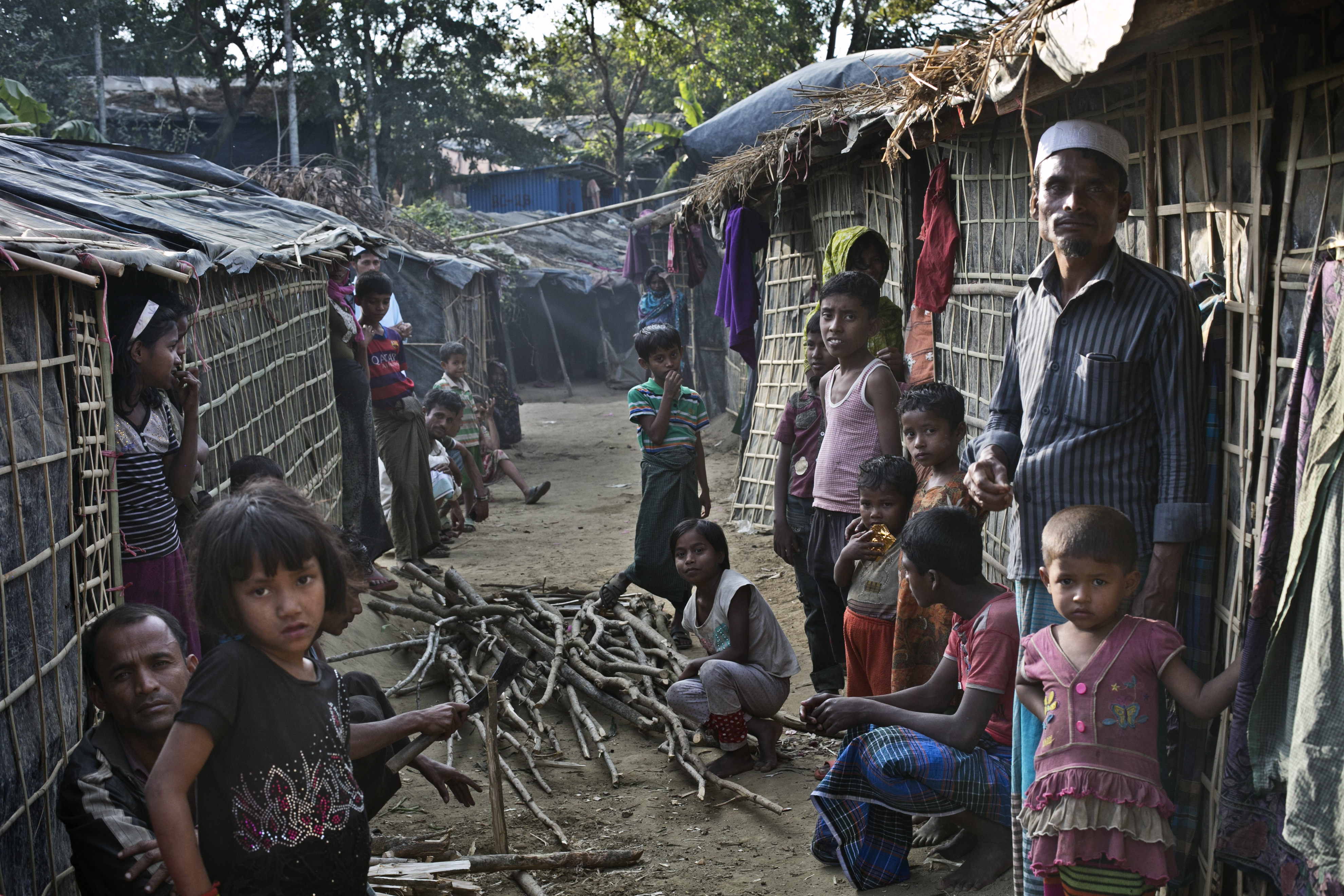 Rohingya refugees at Kutapalong camp in Cox's Bazar, Bangladesh, on Jan. 20, 2017 (Allison Joyce—Getty Images)