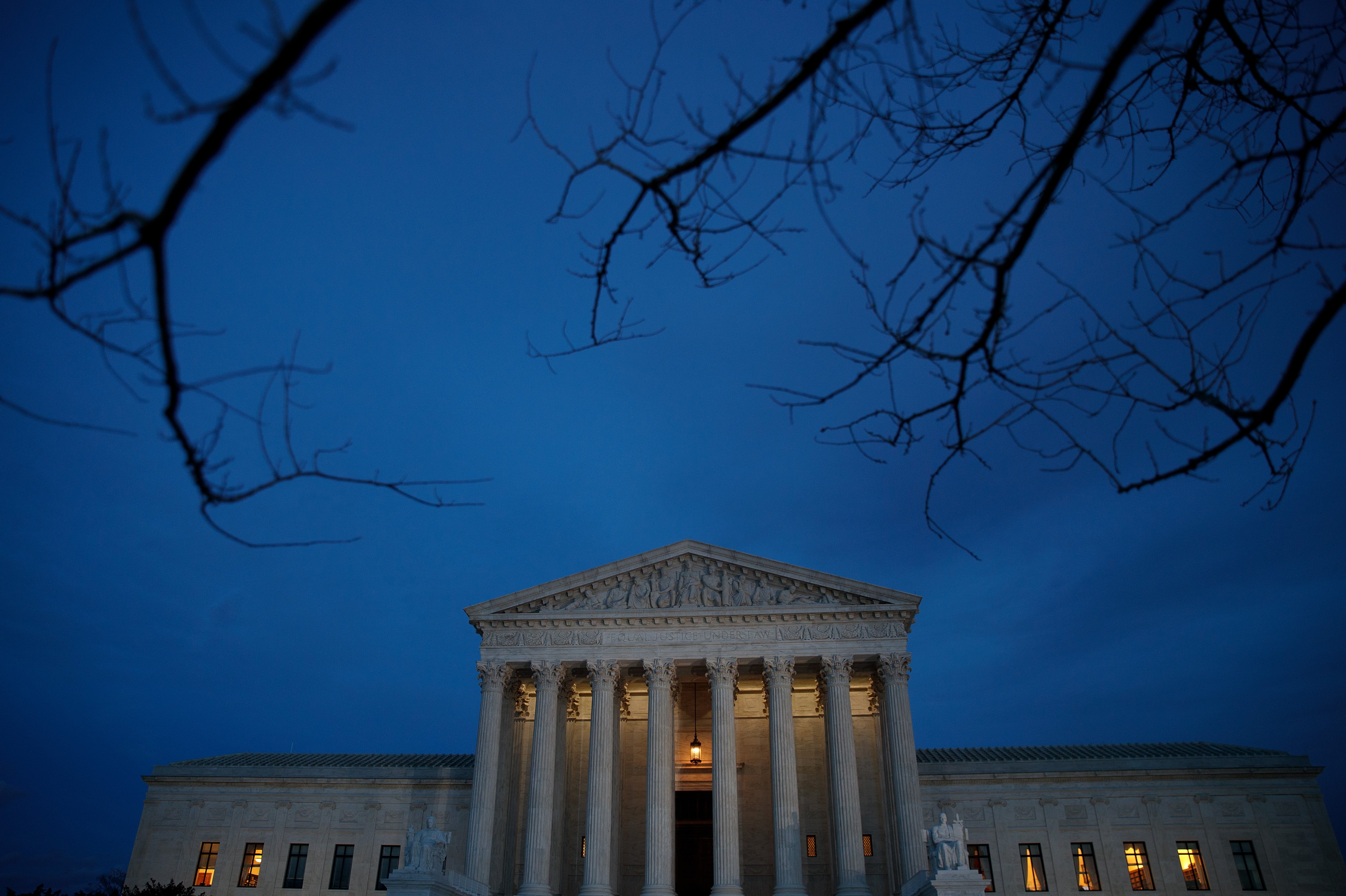 A view of the Supreme Court at dusk, January 31, 2017 in Washington, DC. (Drew Angerer—Getty Images)