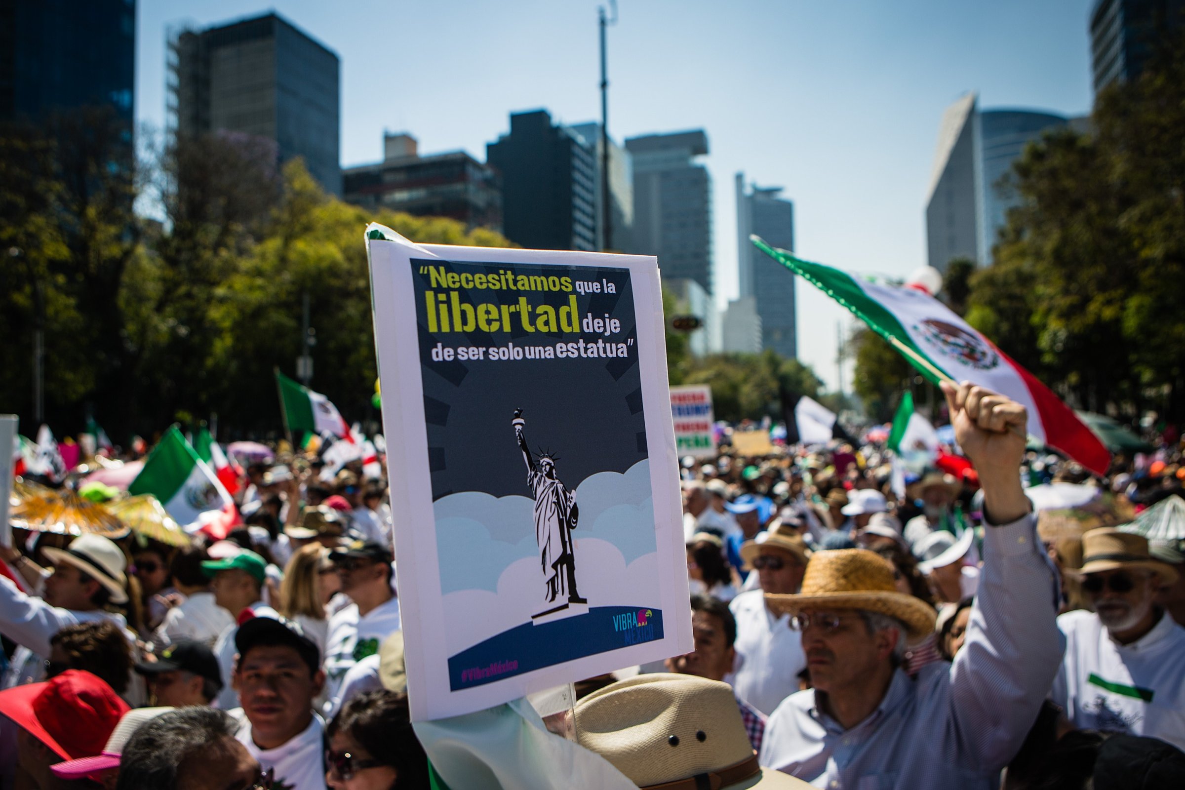 Protest against Donald Trump in Mexico