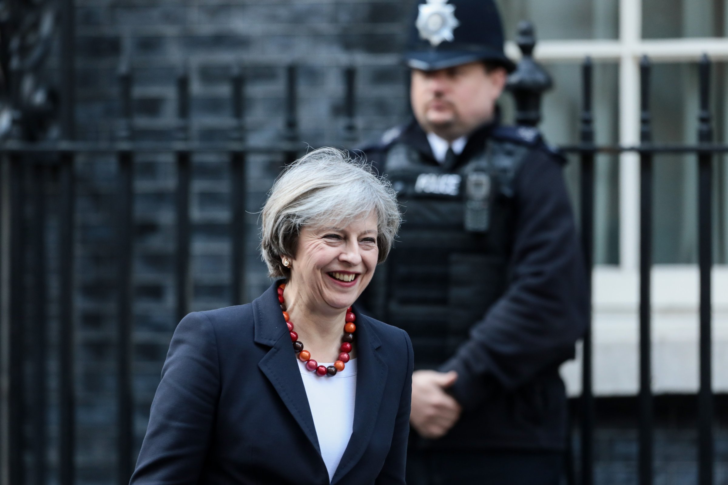 U.K. Prime Minister Theresa May Hosts France's Prime Minister Bernard Cazeneuve