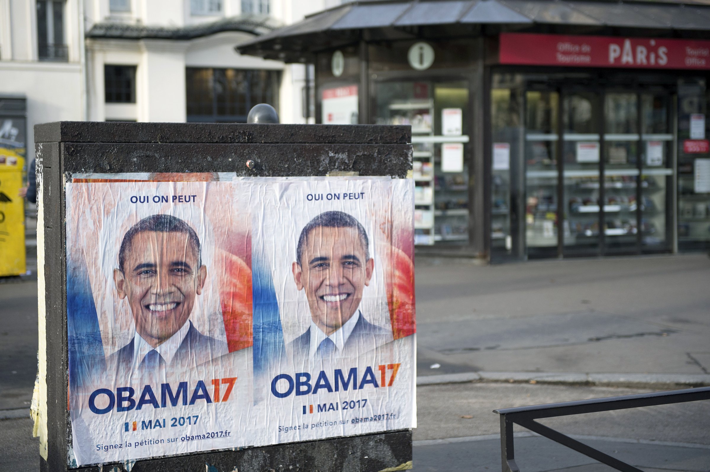"Obama17" Posters Are Displayed Across Paris