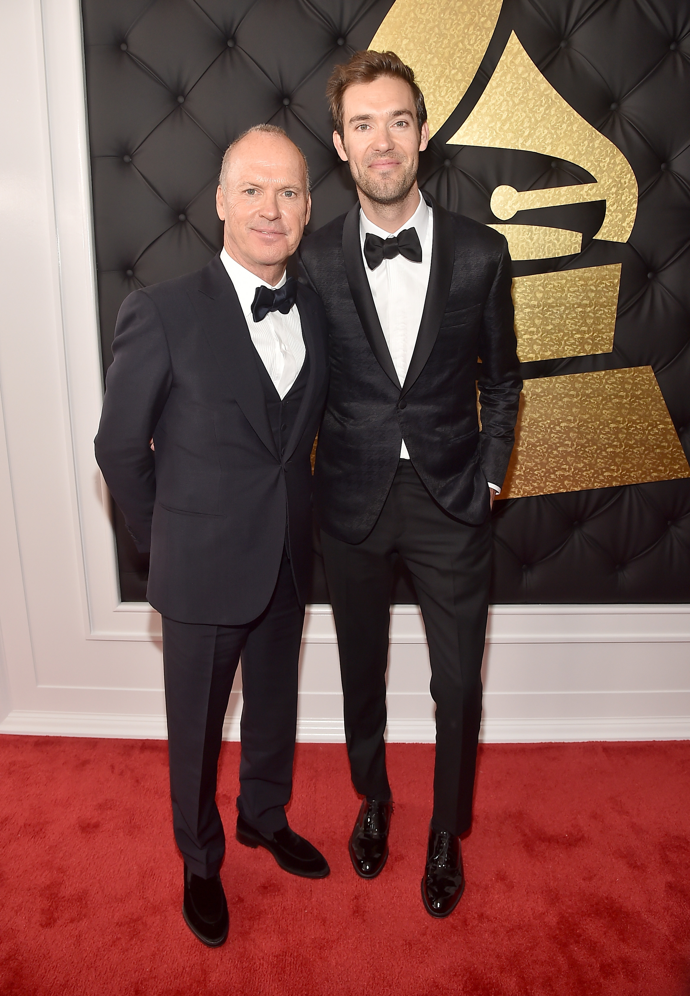 Michael Keaton and son Sean Douglas  attend the 59th GRAMMY Awards at STAPLES Center, on Feb. 12, 2017 in Los Angeles.