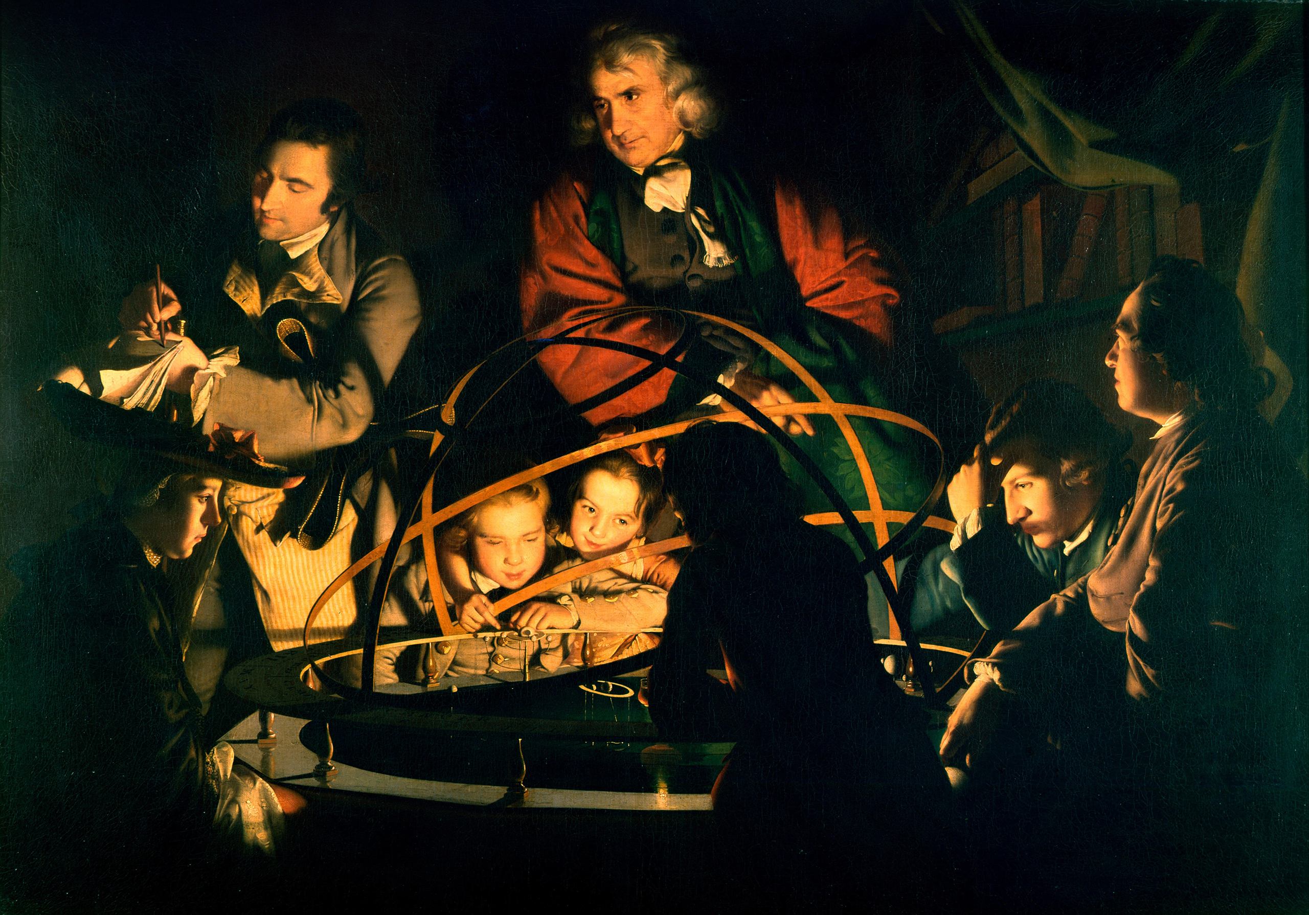 The Enlightenment romanticized the pursuit of scientific knowledge (as depicted in this 1766 Joseph Wright painting of a philosopher giving a lecture), which was disruptive for those accustomed to tradition and religion. (Painting by Joseph Wright of Derby)