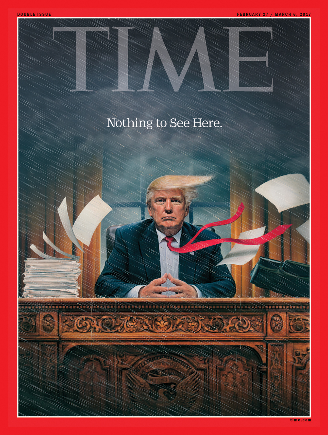 Donald Trump Nothing to See Here Time Magazine Cover