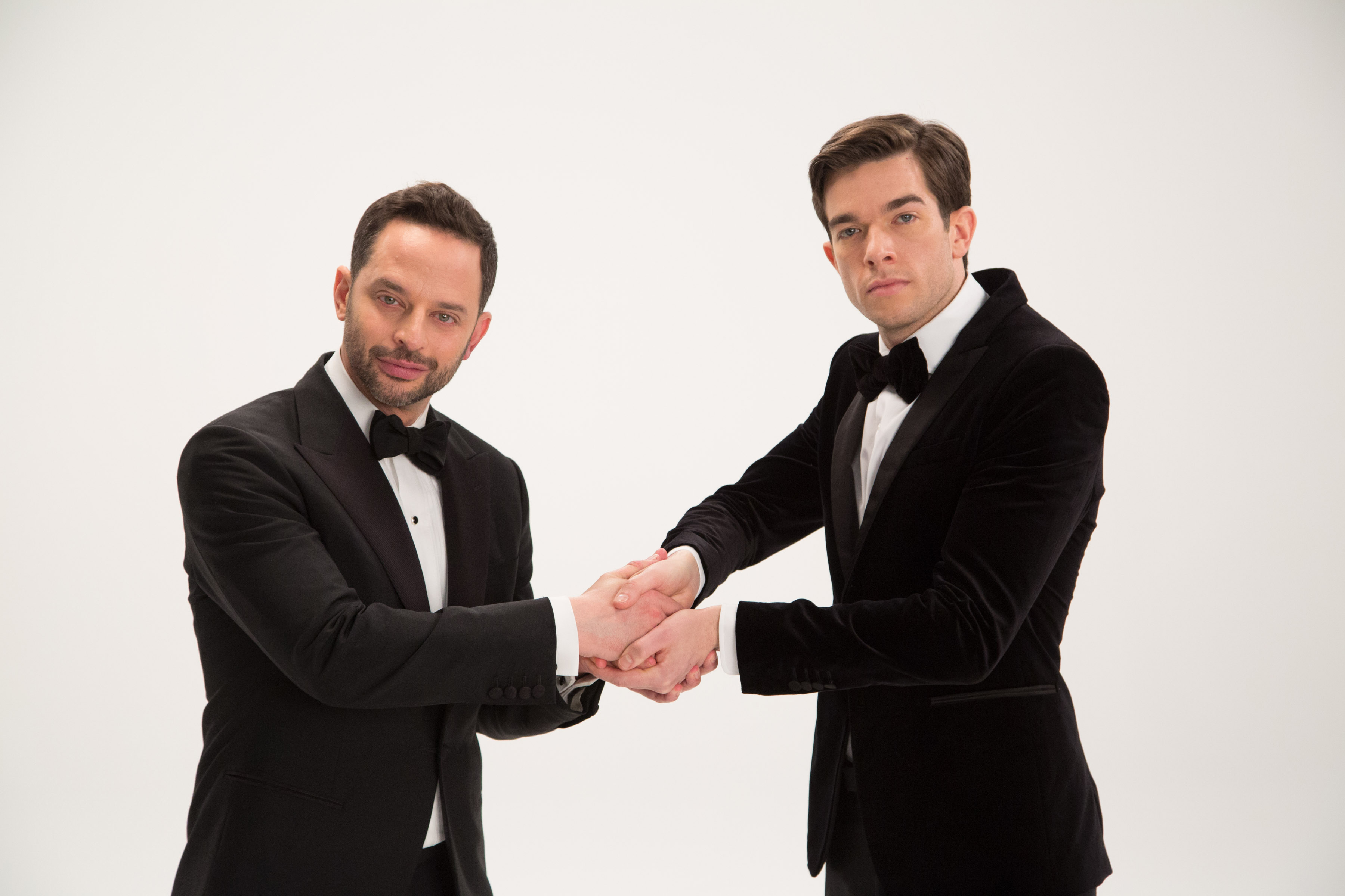 Nick Kroll and John Mulaney, co-hosts of the 2017 Film Independent Spirit Awards (David M. Russell—IFC)