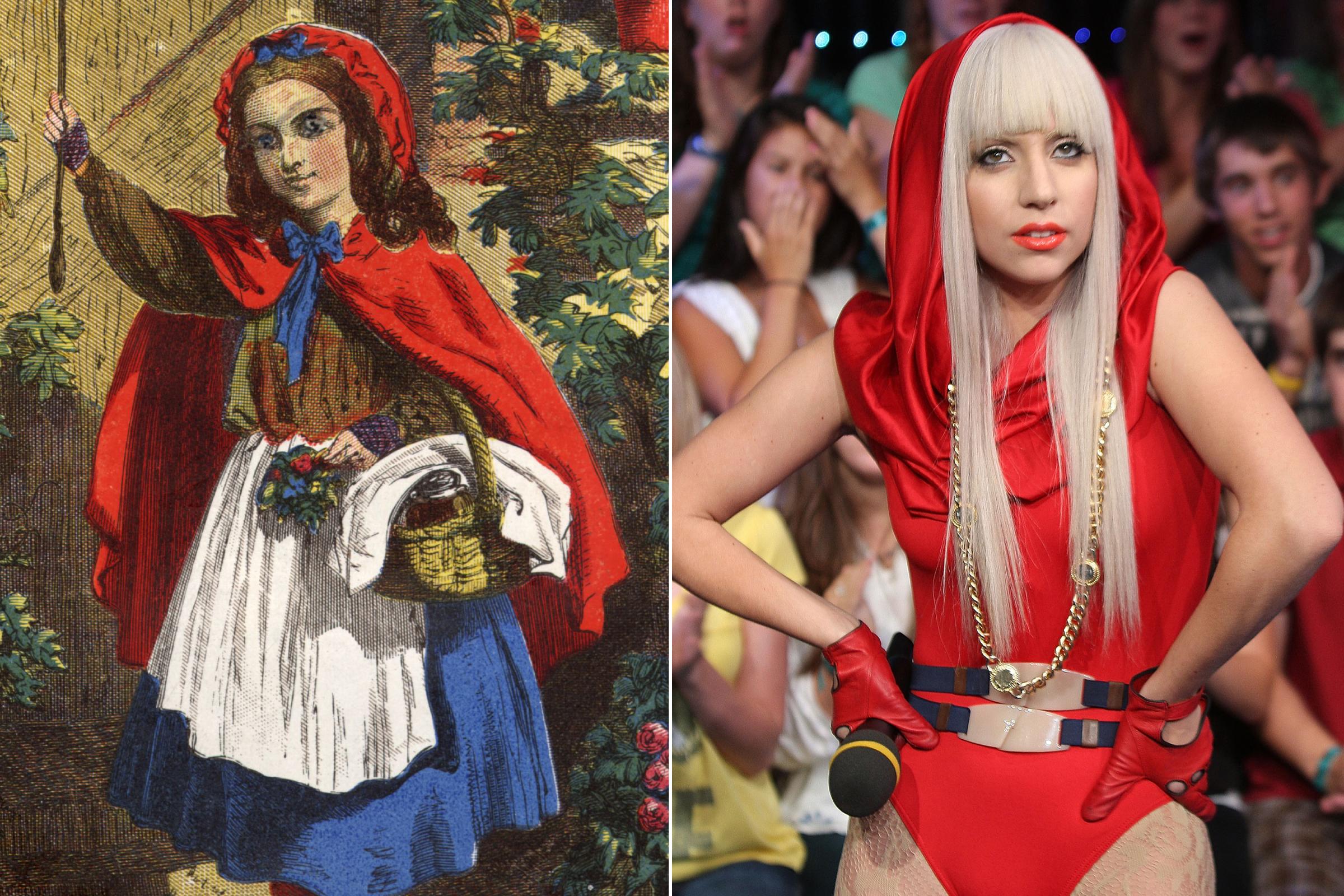 Little Red Riding Hood, c. 1812; Lady Gaga, 2008.