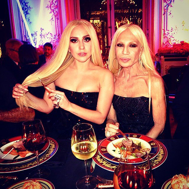 Lady Gaga & Donatella Versace, 2014.