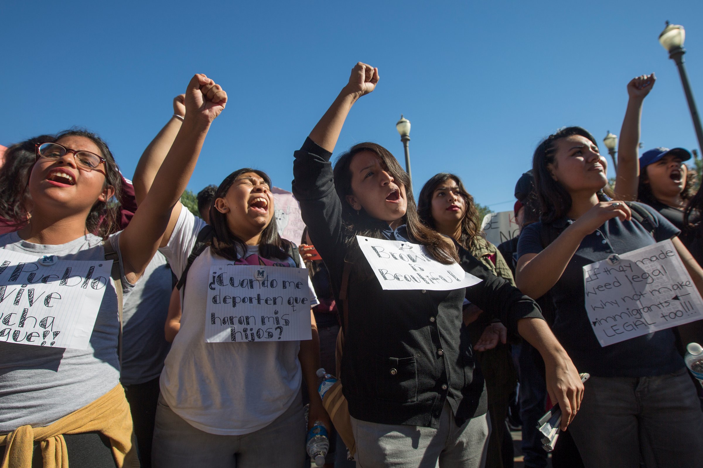 Los Angeles Area Students Organize Large Anti-Trump Protest