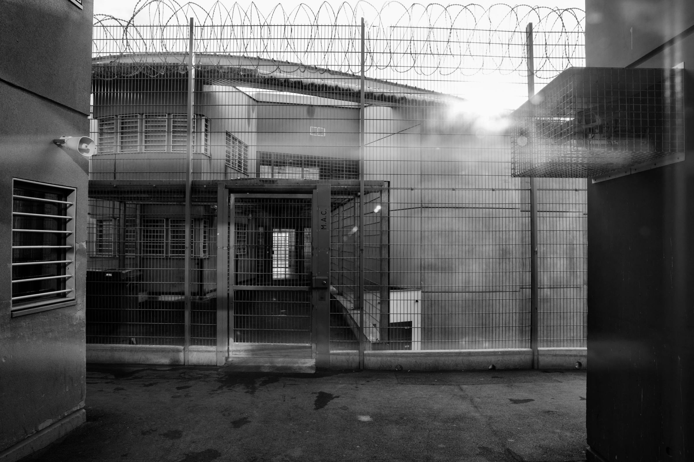 France.  Meaux. 23 Novembre 2016. Penitentiary center of Meaux.  Central Prison's entrance.