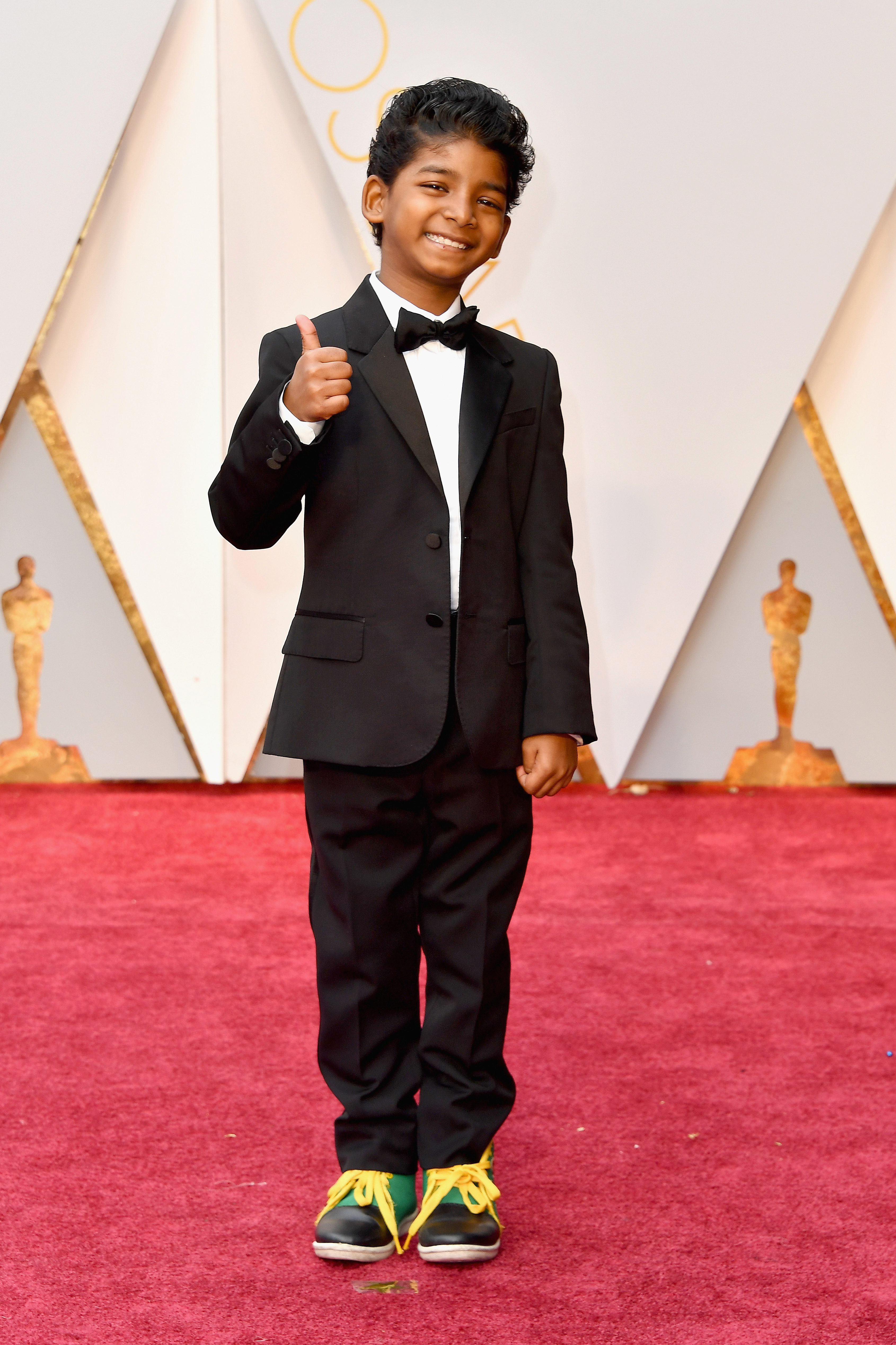 Sunny Pawar on the red carpet for the 89th Oscars, on Feb. 26, 2017 in Hollywood, Calif.