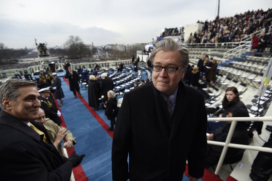 Steve Bannon, appointed chief strategist and senior counselor to President-elect Donald Trump, arrives for the Presidential Inauguration at the U.S. Capitol in Washington, D.C., Jan 20, 2017.