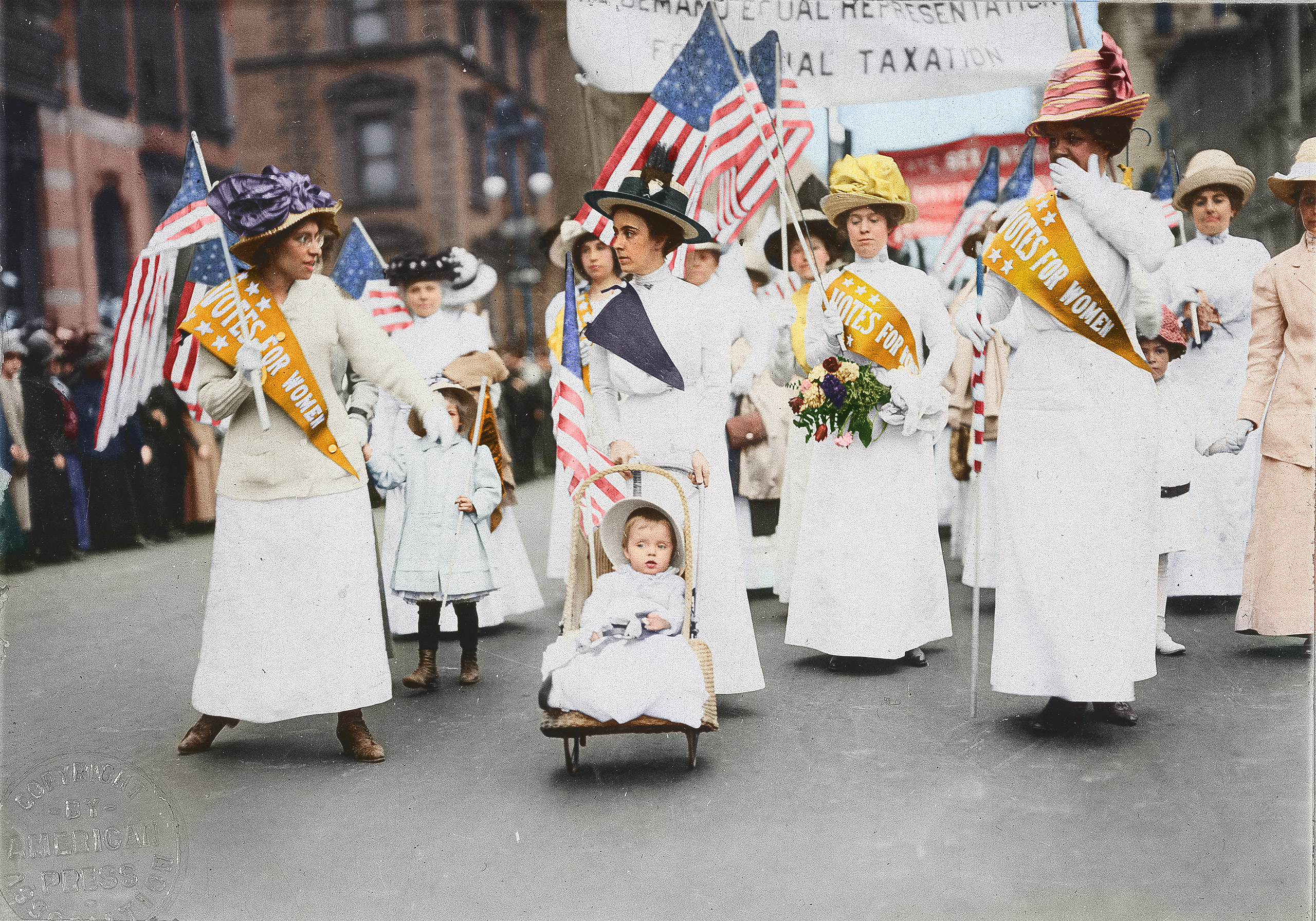 Youngest parader in a New York City suffragist parade, May 1912.