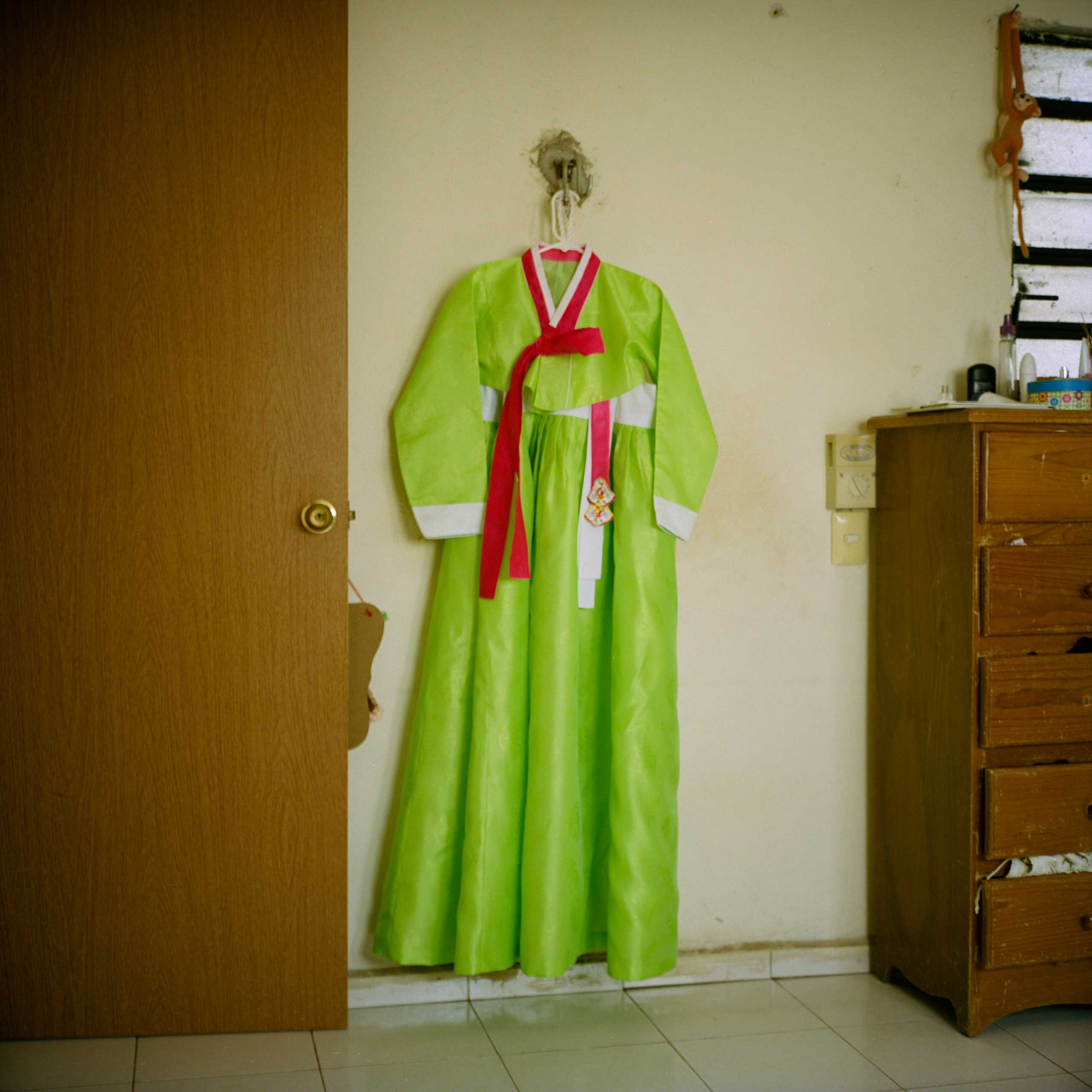 A Korean-Mayan's traditional Korean dress. Merida, Mexico. 2016.