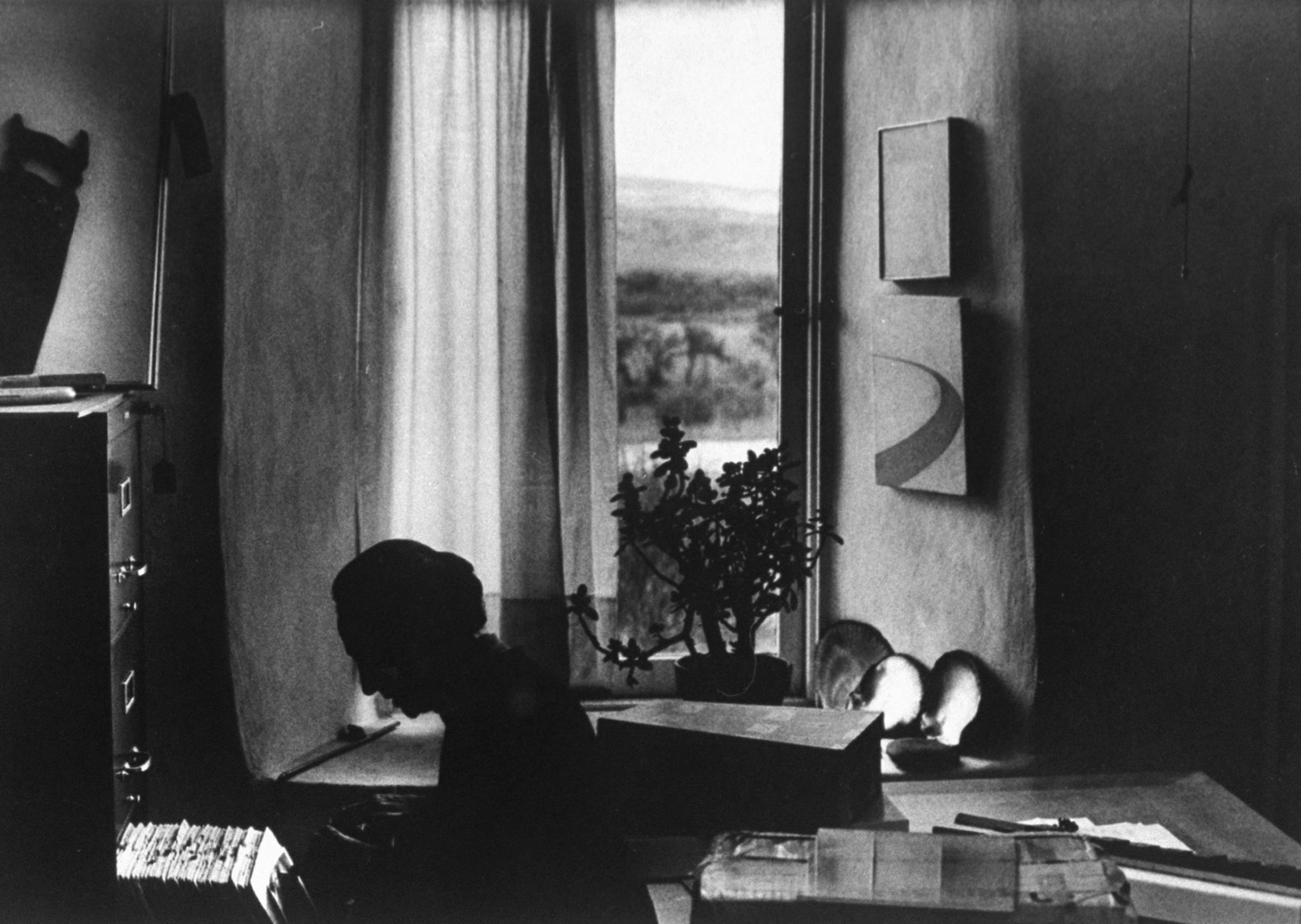 Artist Georgia O'Keeffe at her home in New Mexico, 1968.