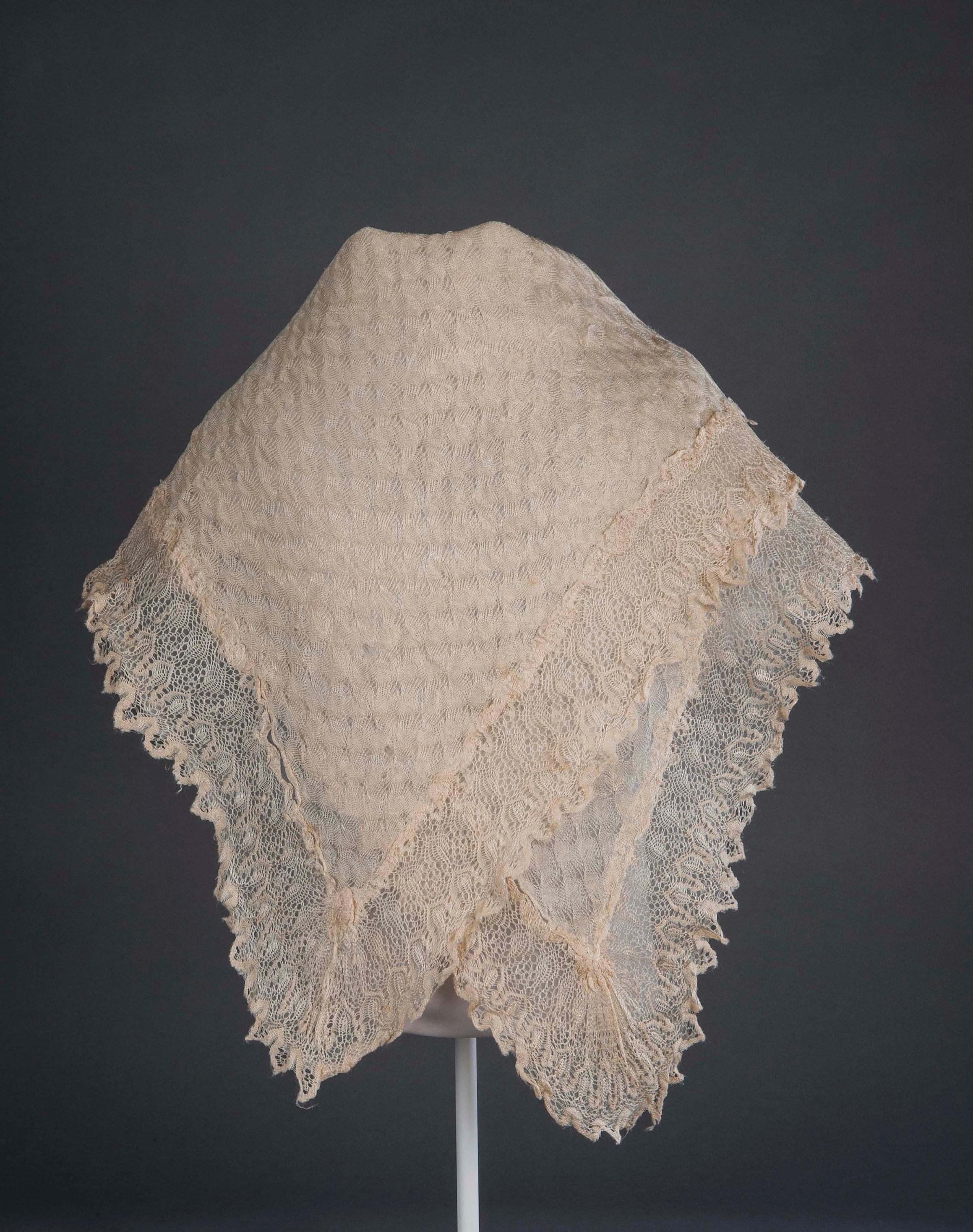 Silk lace and linen shawl given to Harriet Tubman by Queen Victoria