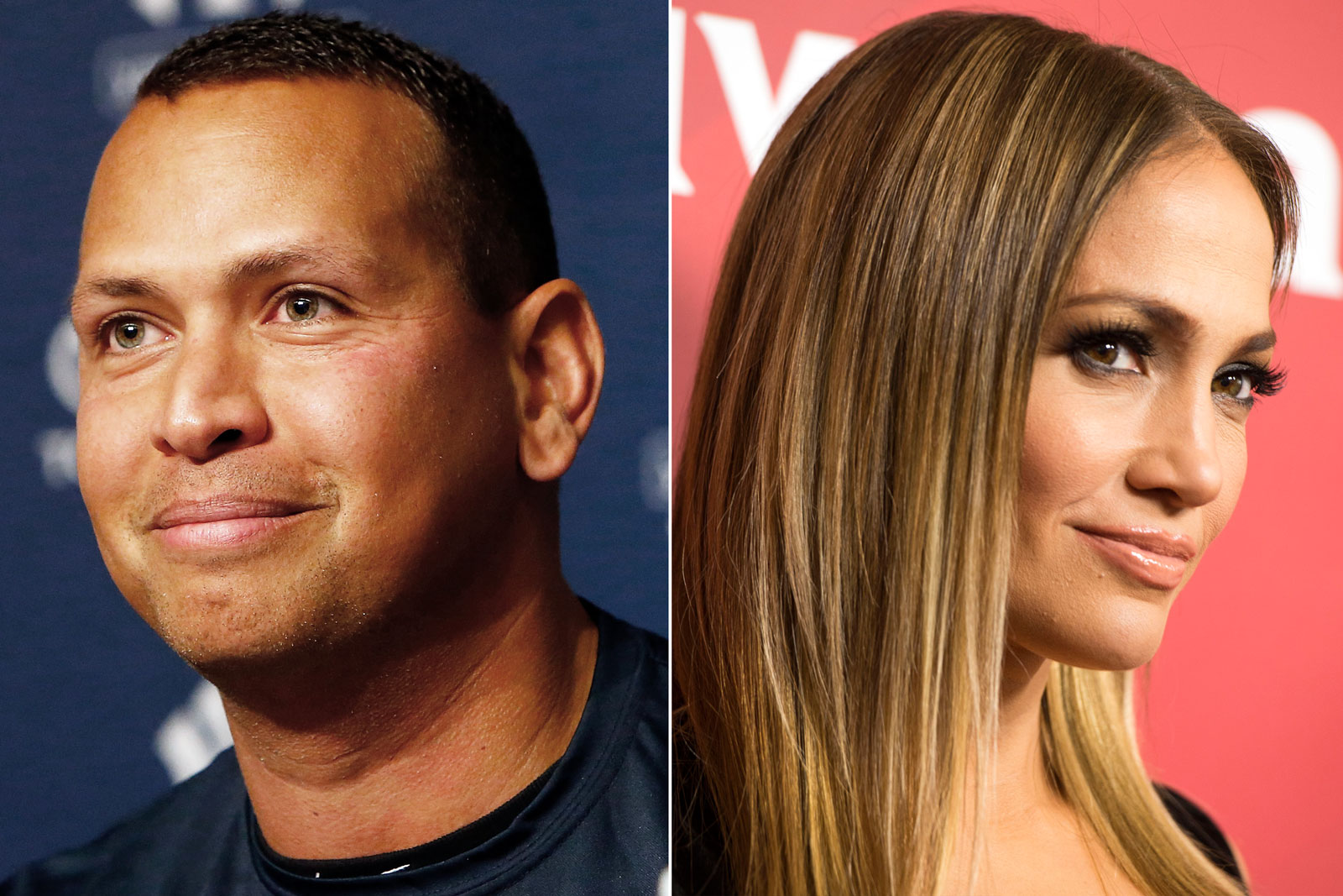 Alex Rodriguez in New York City, on Aug. 7, 2016 (L); Jennifer Lopez in Beverly Hills, on March 20, 2017. (Jim McIsaac—Getty Images (L); Valerie Macon—AFP/Getty Images)