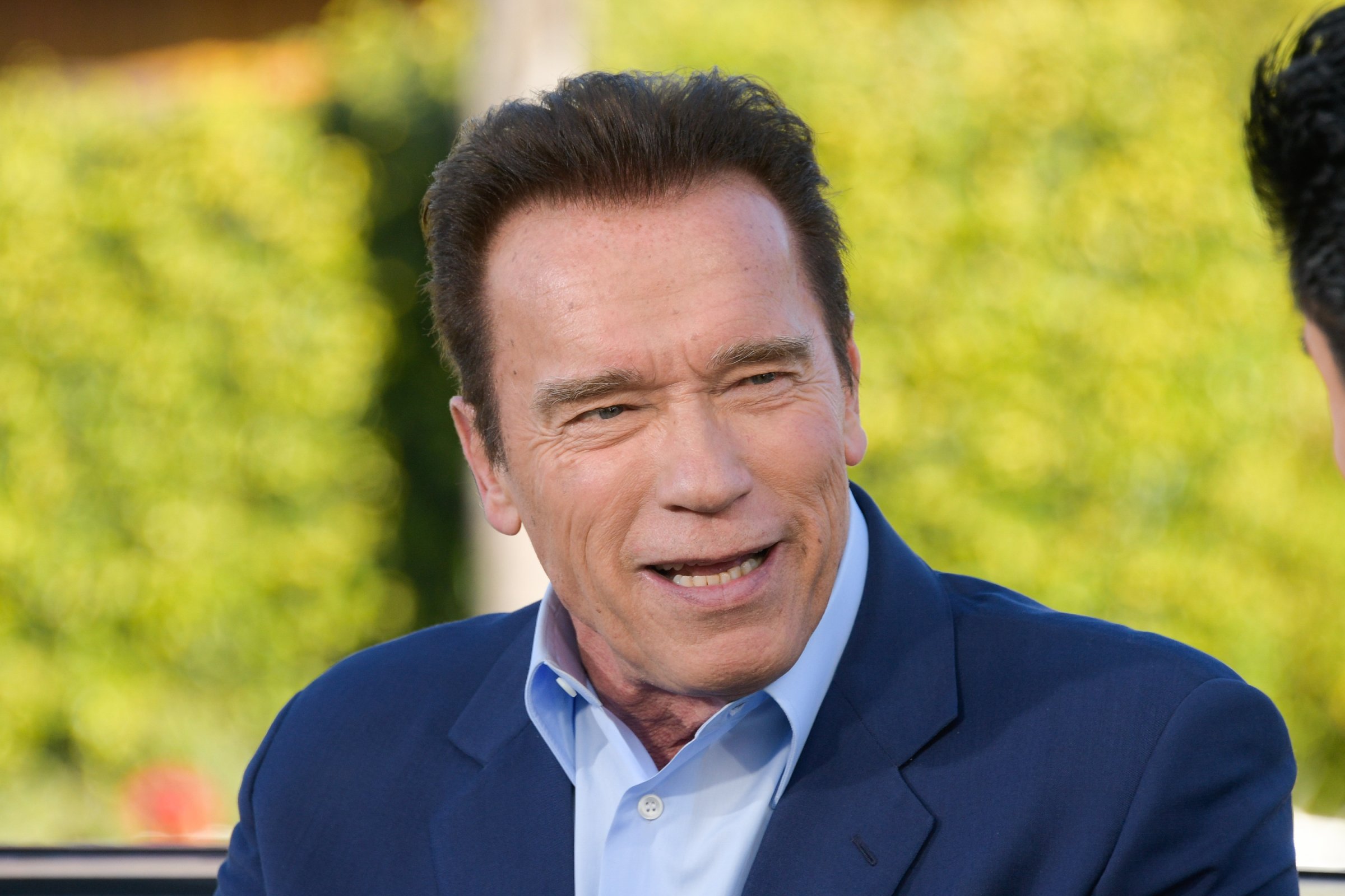 Arnold Schwarzenegger Visits "Extra"