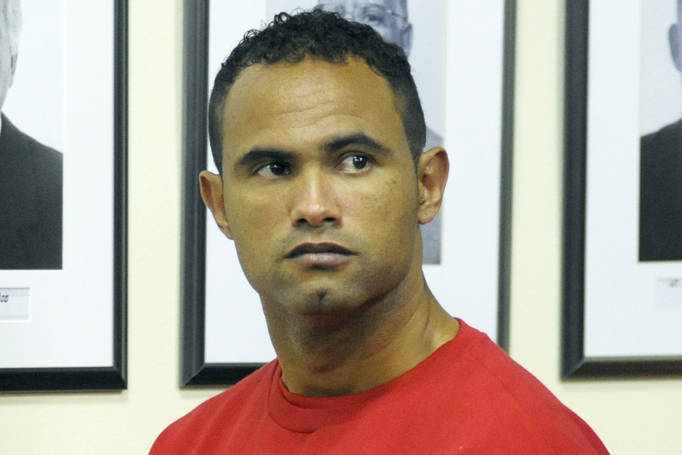 Bruno Fernandes de Souza, during his trial in Contagem, Minas Gerais, Brazil, on Nov. 20, 2012. (Gualter Naves—AFP/Getty Images)