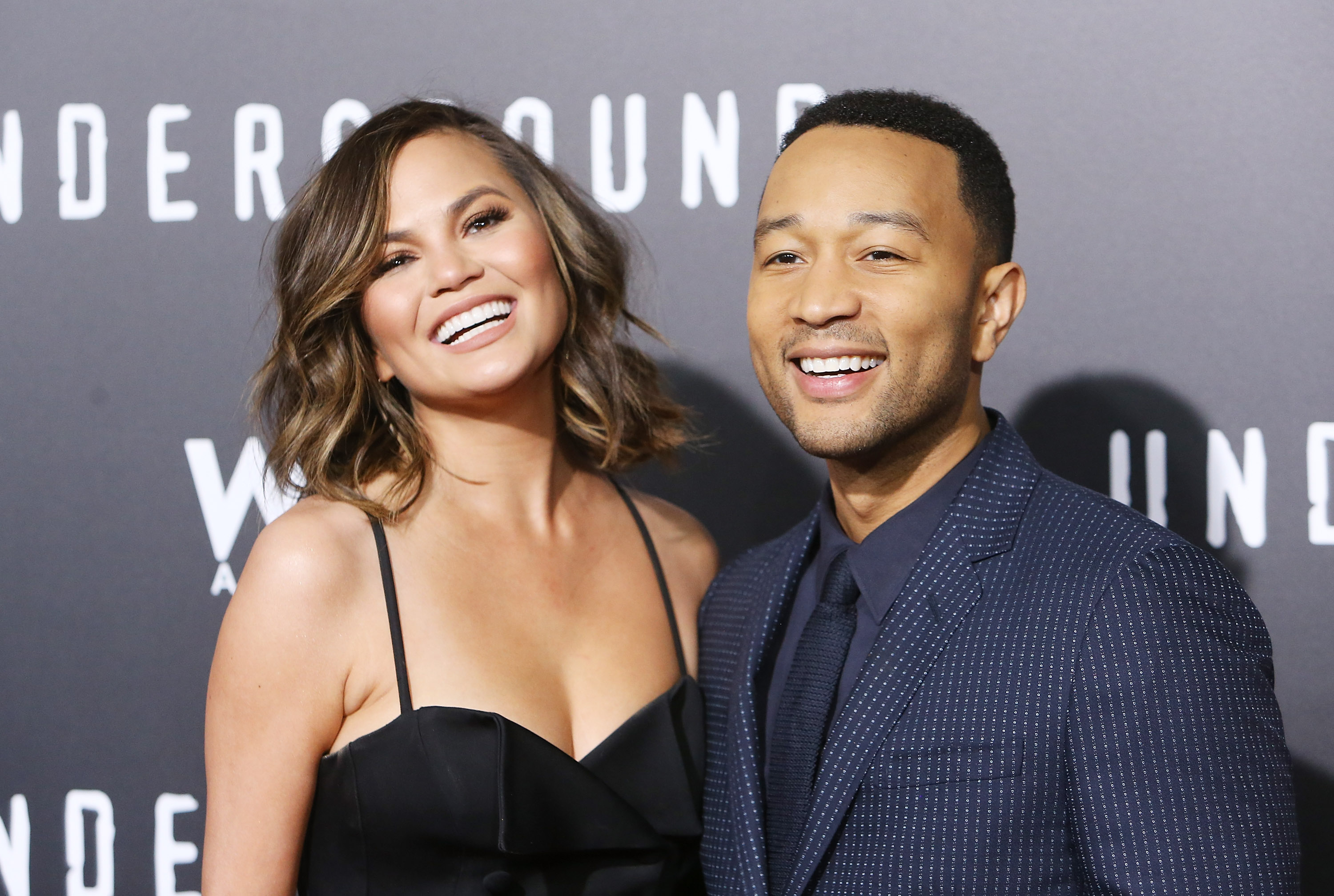 LOS ANGELES, CA - FEBRUARY 28:  Chrissy Teigen and John Legend arrive at WGN America's "Underground" season 2 held at Westwood Village on February 28, 2017 in Los Angeles, California.  (Photo by Michael Tran/FilmMagic) (Michael Tran&mdash;FilmMagic)