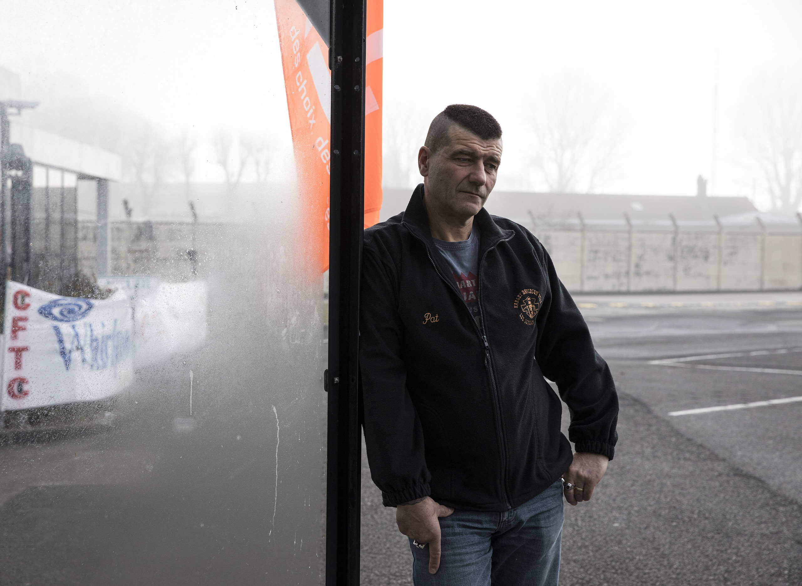 Patrice Sinoquet, 54, Whirlpool factory worker in Amiens. One of 300 people threatened with being laid off when Whirlpool moves production to Poland in 2018.  Since 2000 we workers have been thrown out like Kleenex,  he says, sitting in the reception area of the factory.  And since 2008 there have been no jobs. Here in France there is no work, no enterprises.